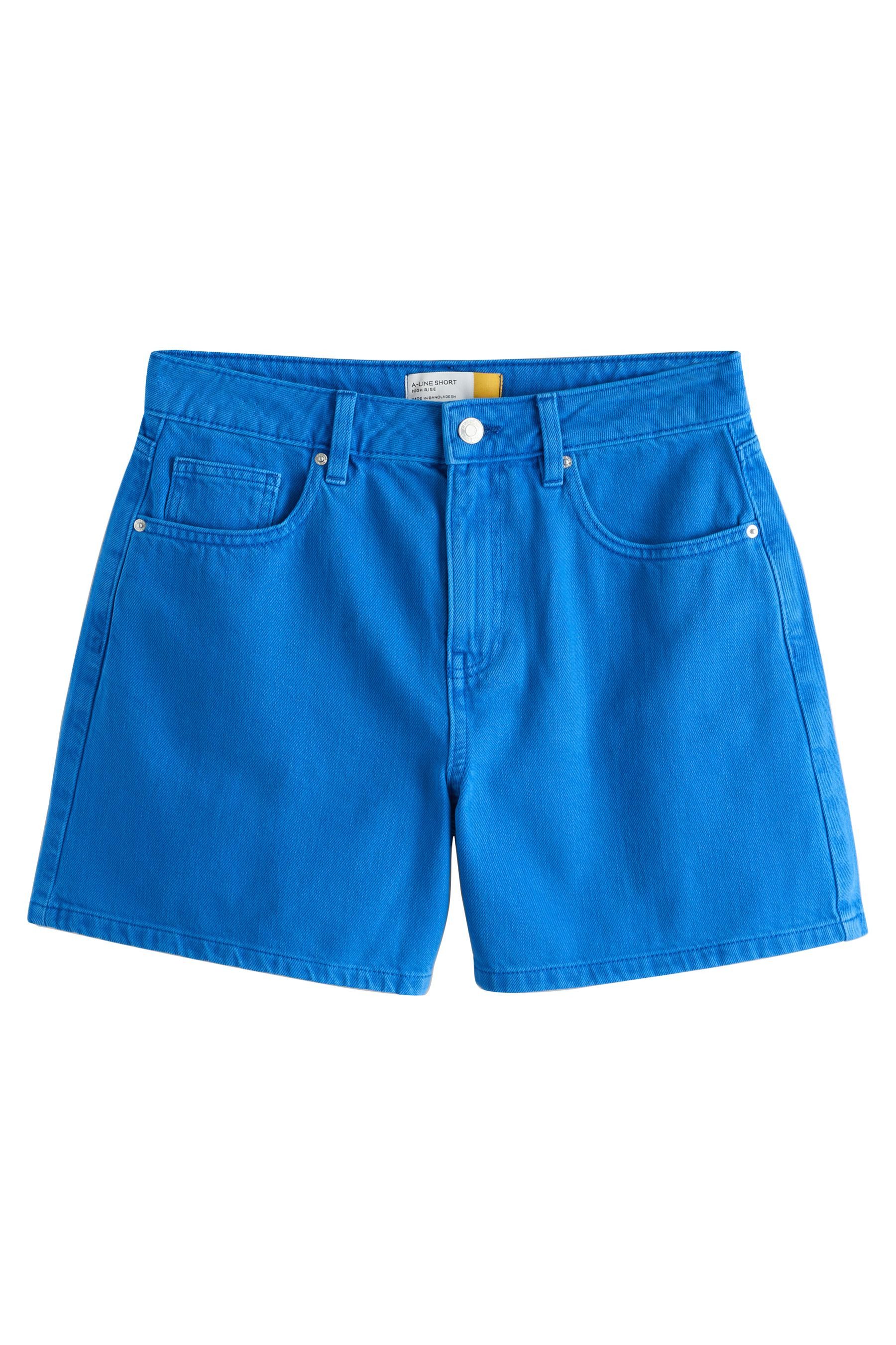 Next Jeansshorts Jeansshorts mit hohem Bund in A-Linien-Form (1-tlg)