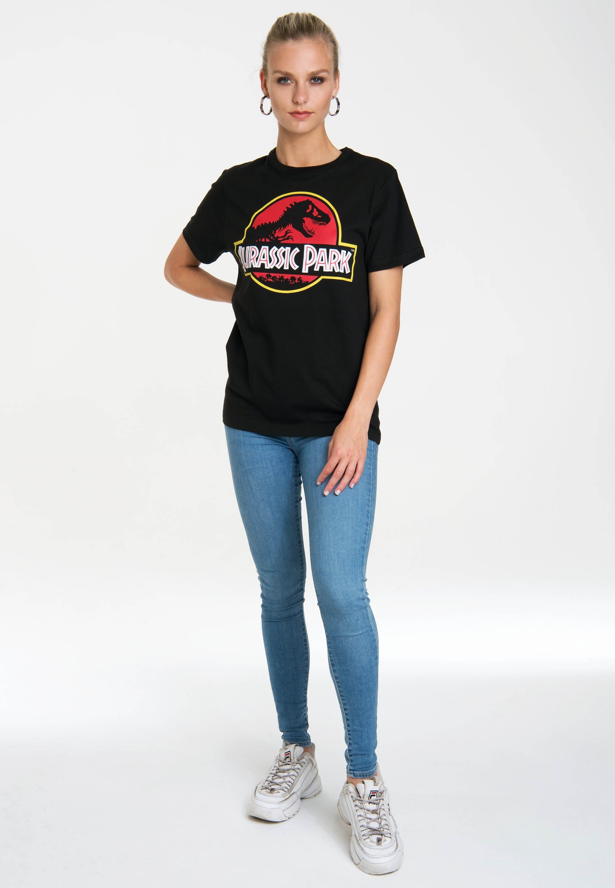 LOGOSHIRT T-Shirt Jurassic Park Logo mit coolem Print