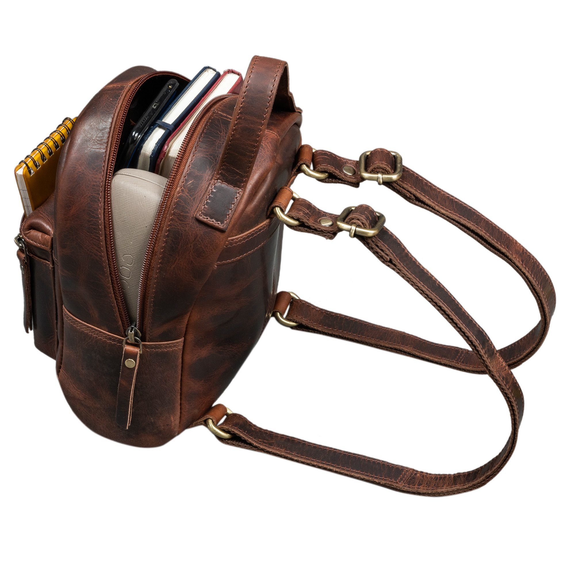 STILORD Cityrucksack "Tiny" Mini Rucksack Damen Leder