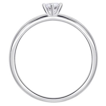 ONE ELEMENT Diamantring 0.15 ct Diamant Brillant Ring aus 750 Weißgold, Damen Gold Schmuck
