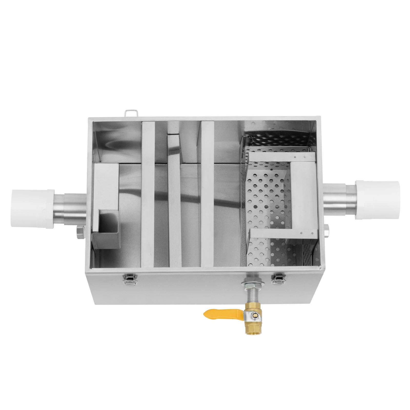 Royal Catering Fetttrennkanne Fettabscheider 21 l Edelstahl Ölabscheider Fettseparator Ablasshahn, Edelstahl (304)
