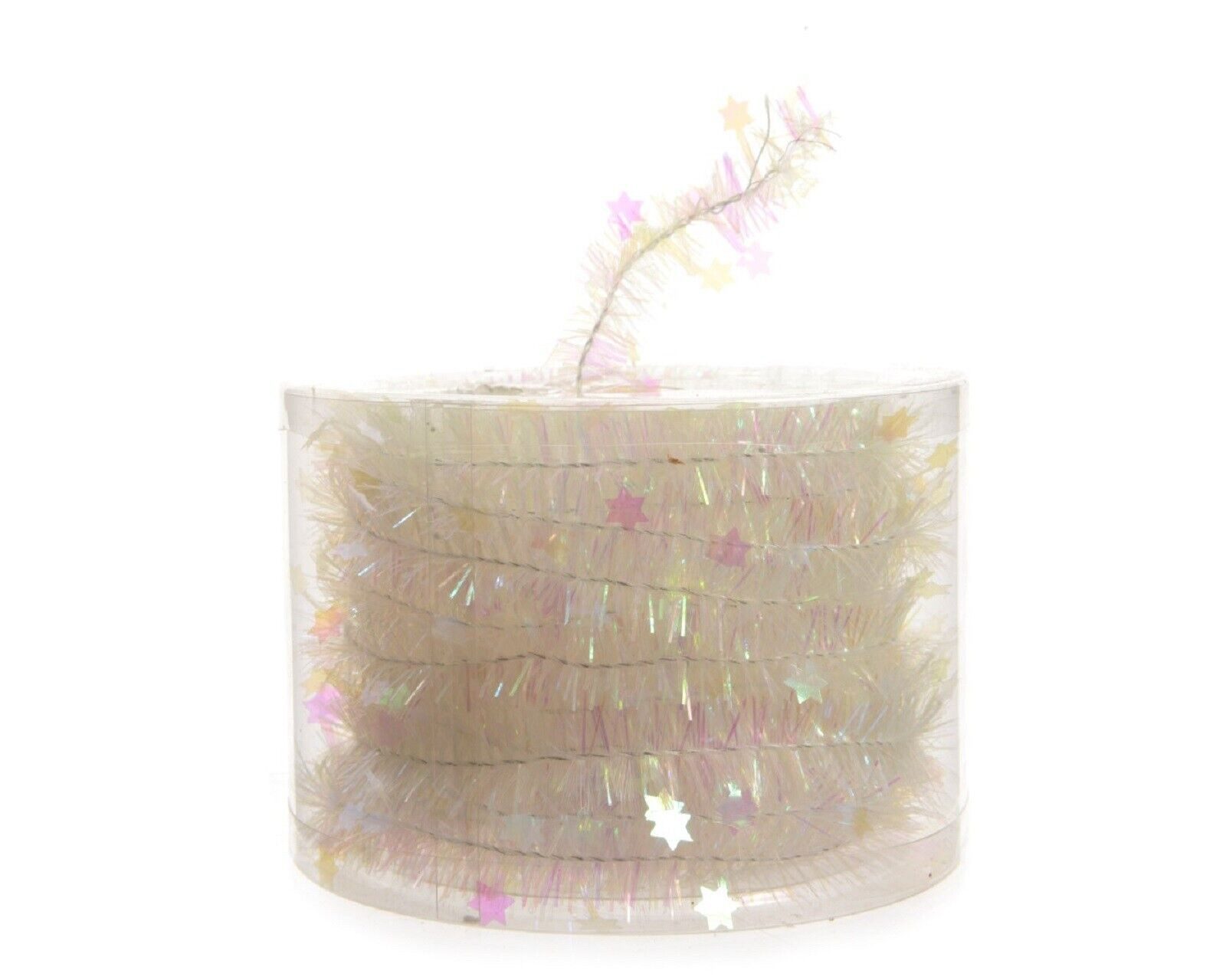 Kaemingk Hängedekoration Girlande Sterngirlande Lametta pastell irisierend 3,5 x 700 cm