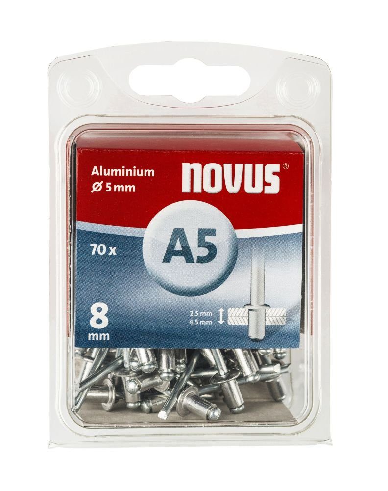 NOVUS Blindniete Novus Typ Blindnieten 70 A5/8 Stück Aluminium