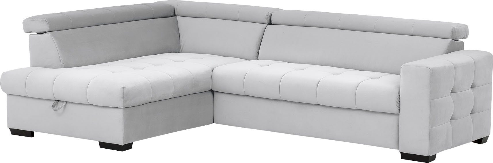 exxpo - sofa Otusso, mit Ecksofa Steppung Sitzbereich, Bettfunktion Wahlweise fashion Bettkasten und im