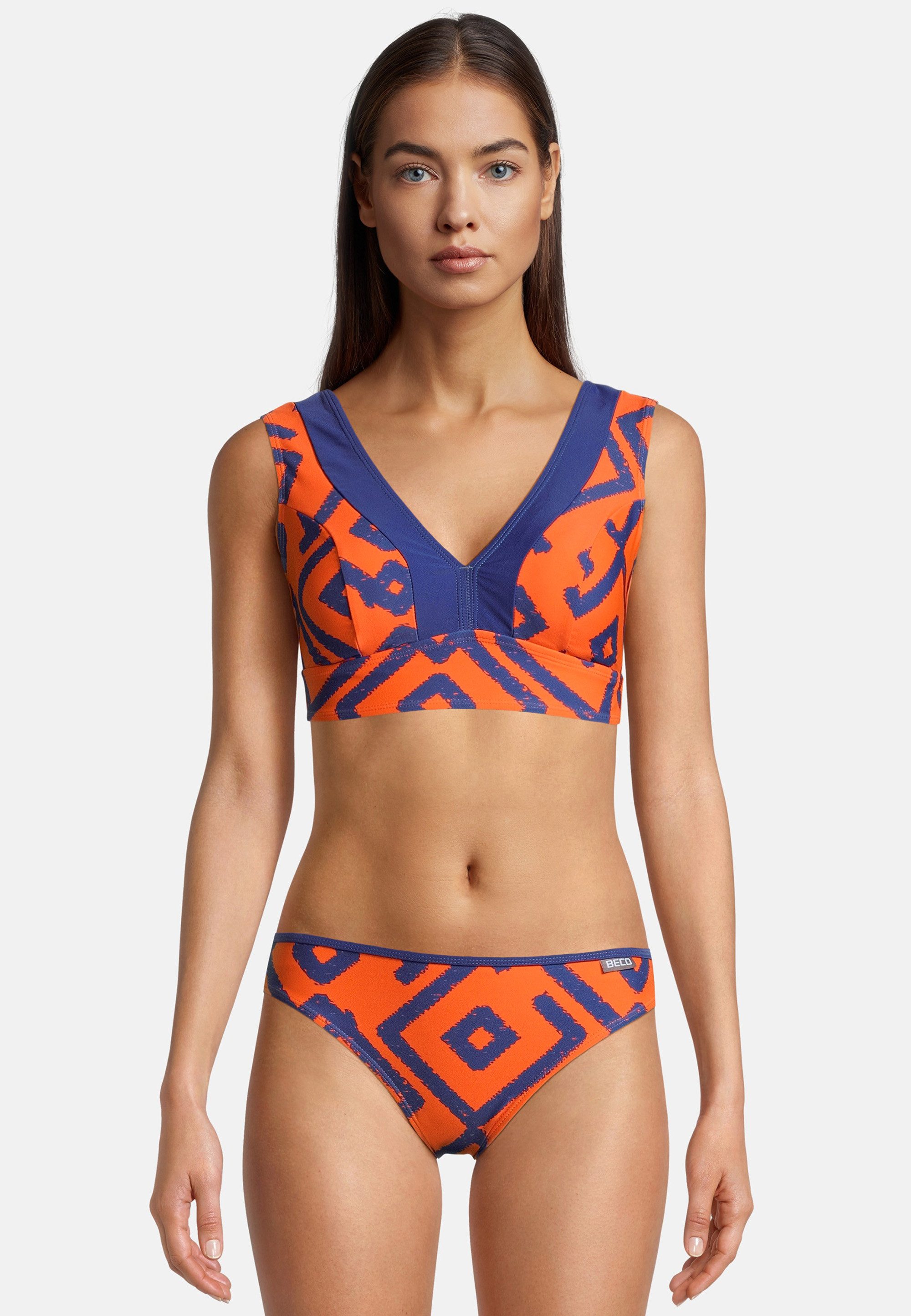 Beco Beermann Triangel-Bikini-Top Inka Graphic, mit fantasievollem Inka-Muster