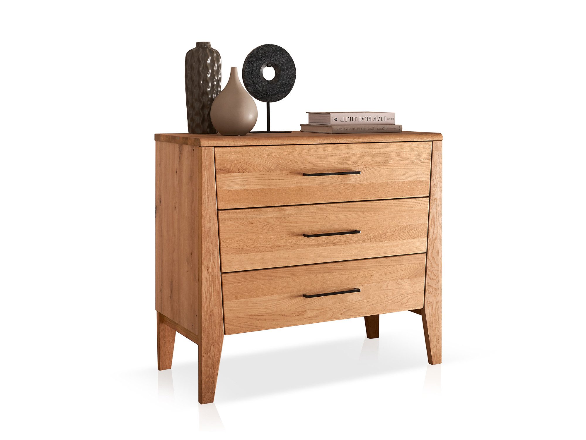 Moebel-Eins Kommode, FLORENZ Kommode, Material Teilmassiv, Wildeiche geölt