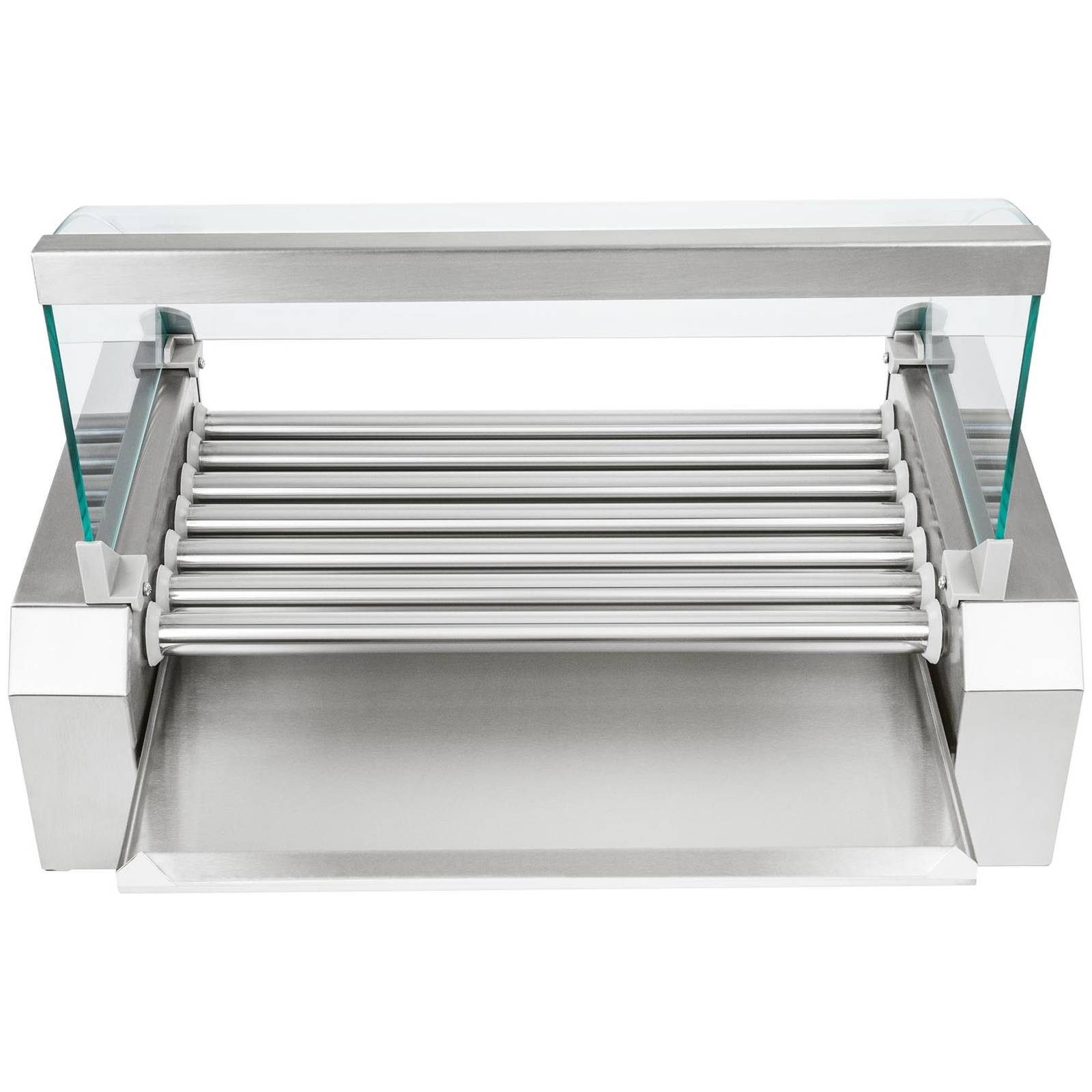 Royal Catering Elektrogrill Hot Dog Grill 7 Rollen 12 Würstchen Hotdog Gerät Maker Edelstahl 1400W, 1400 W, verschiedene Größen