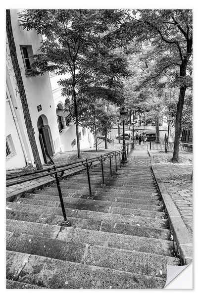 Posterlounge Wandfolie Editors Choice, Endlose Schritte nach Montmartre, Wohnzimmer Fotografie