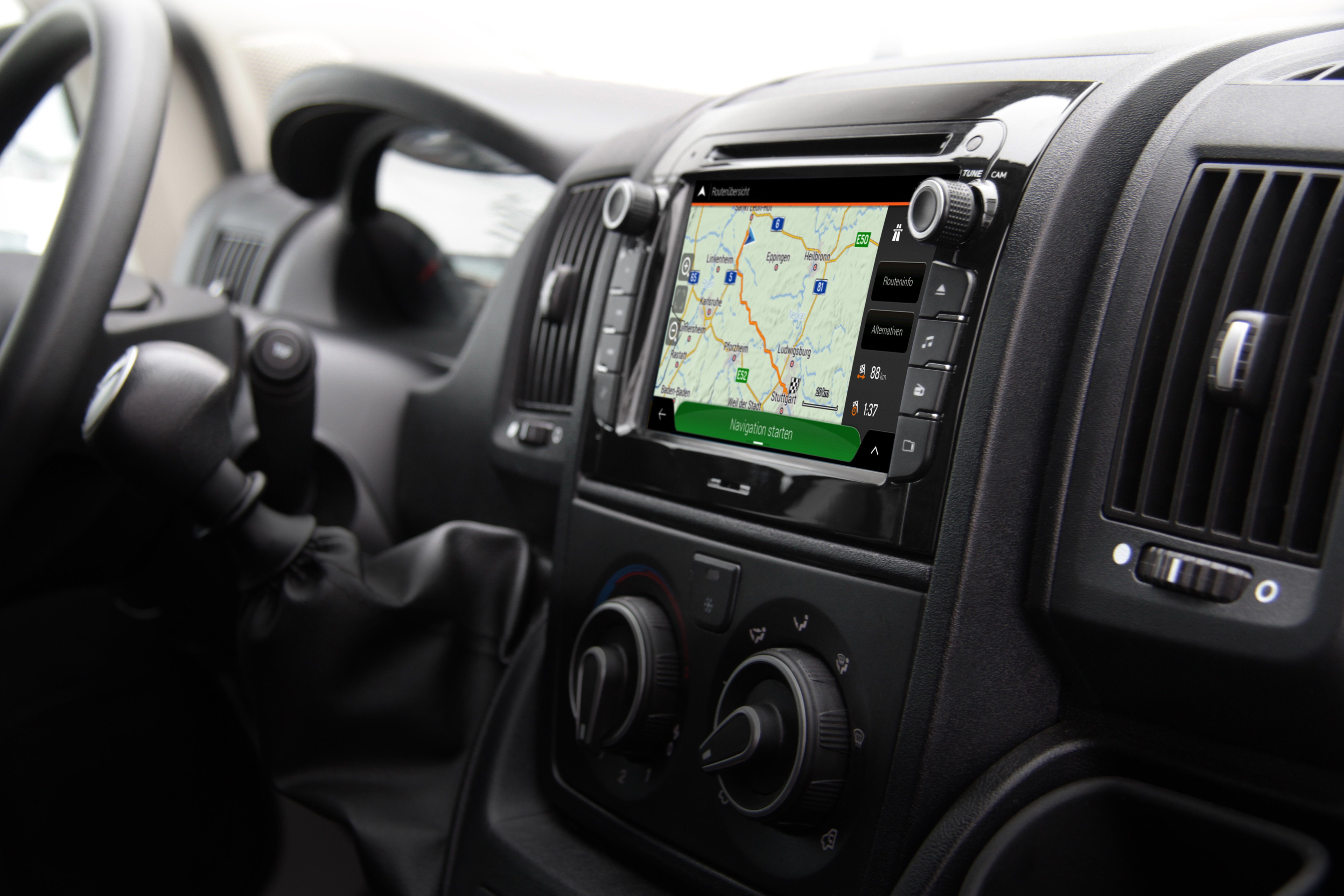 ESX VNC740-DBJ-4G Autoradio Europa (iGO II für Einbau-Navigationsgerät Android Boxer Camper-Navigation, Wohnmobil Peugeot CarPlay Auto) Apple Camper
