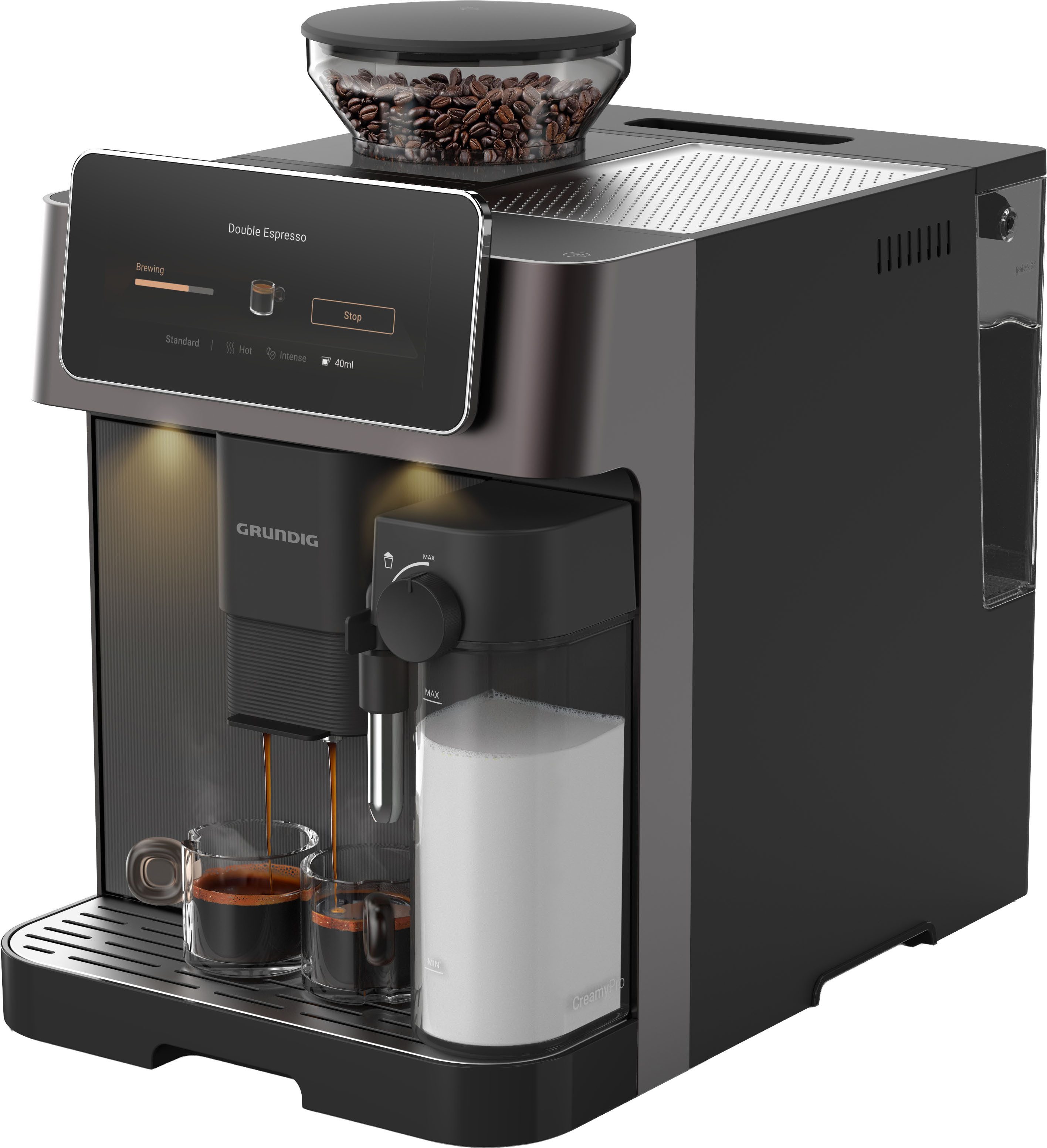 Grundig Kaffeevollautomat KVA 9230, Premium Kaffeevollautomat mit App, 50+ Getränke & CreamyPro™
