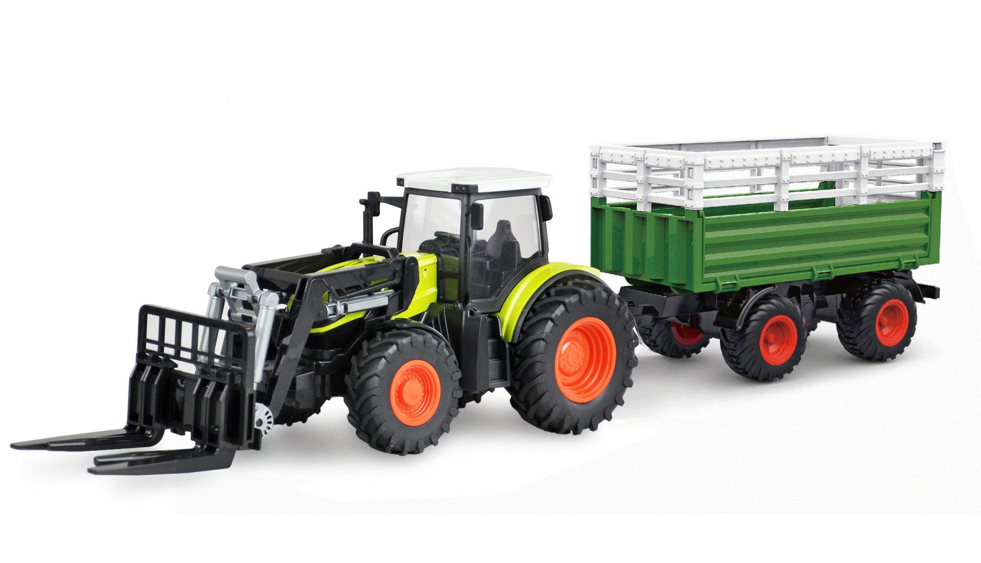 RC-Bagger Amewi RC Traktor mit XL-Zubehörpaket 1:24 RTR grün