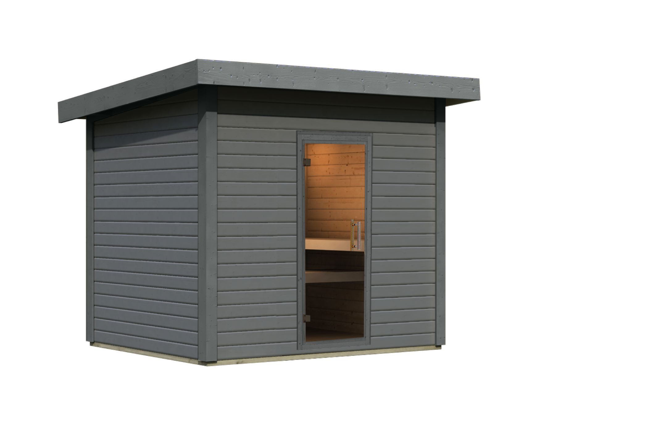 CHILLROI Saunahaus Außensauna Kaapi 4 Gartensauna, Außensauna, 38 mm, nordische Fichte