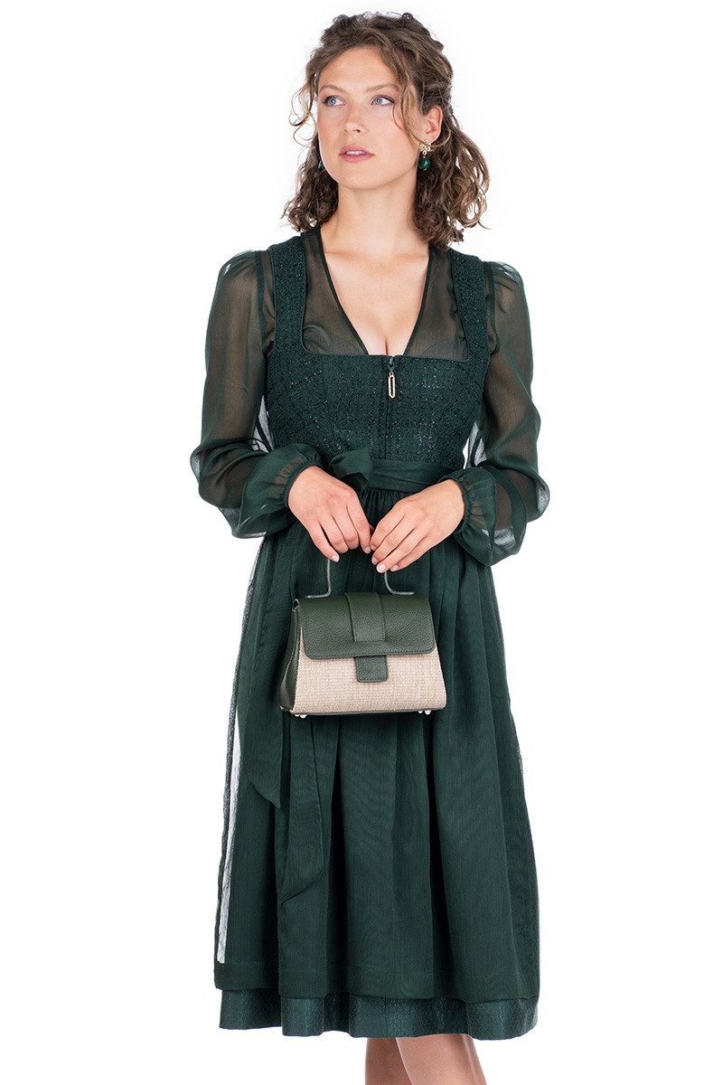 MarJo Dirndl Midi Dirndl 2tlg. - GAIMERSHEIM - flaschengrün