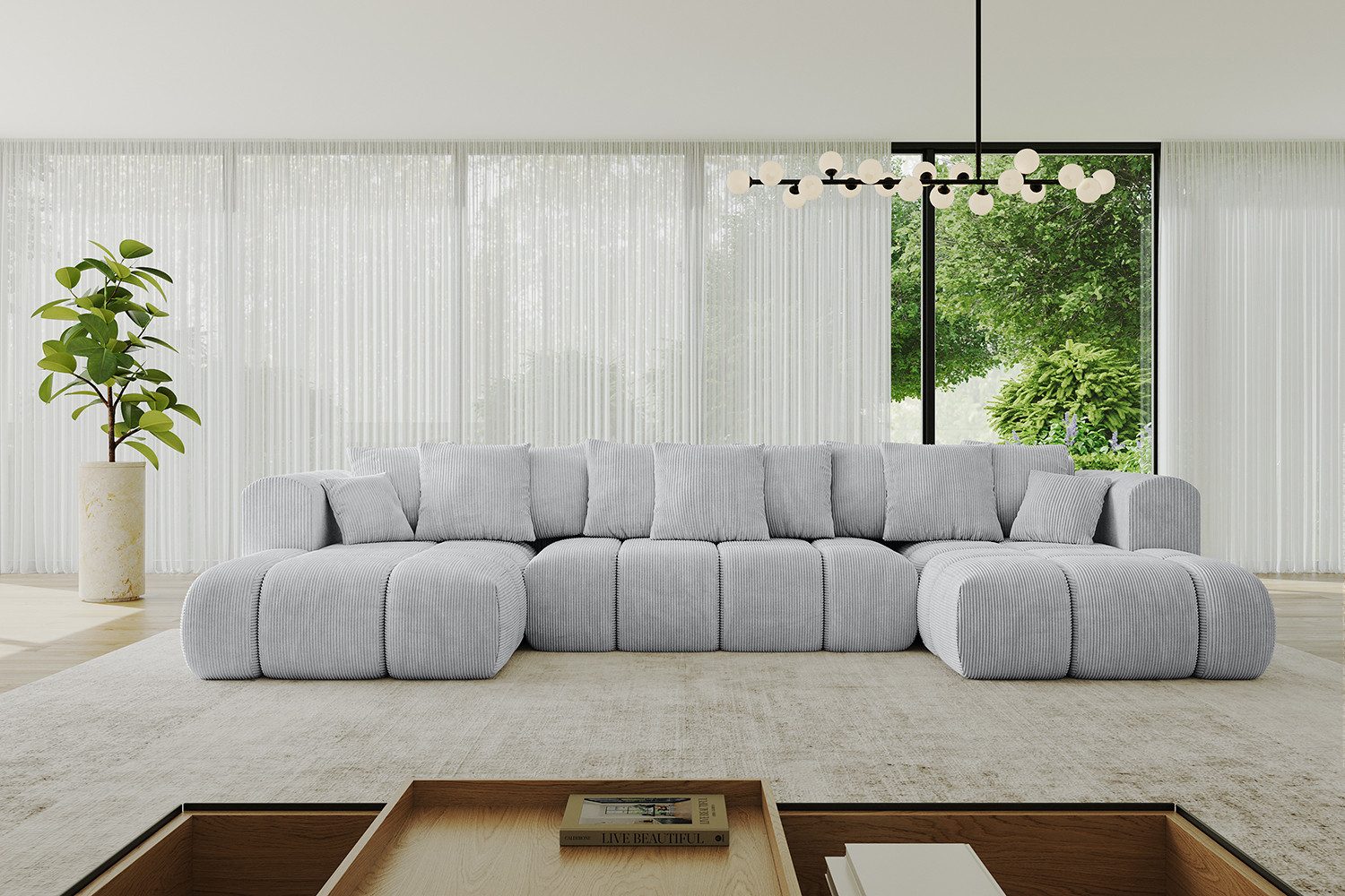 ALTDECOR Wohnlandschaft CLOUD-U-v1, Couch mit Schlaffunktion, günstig online kaufen