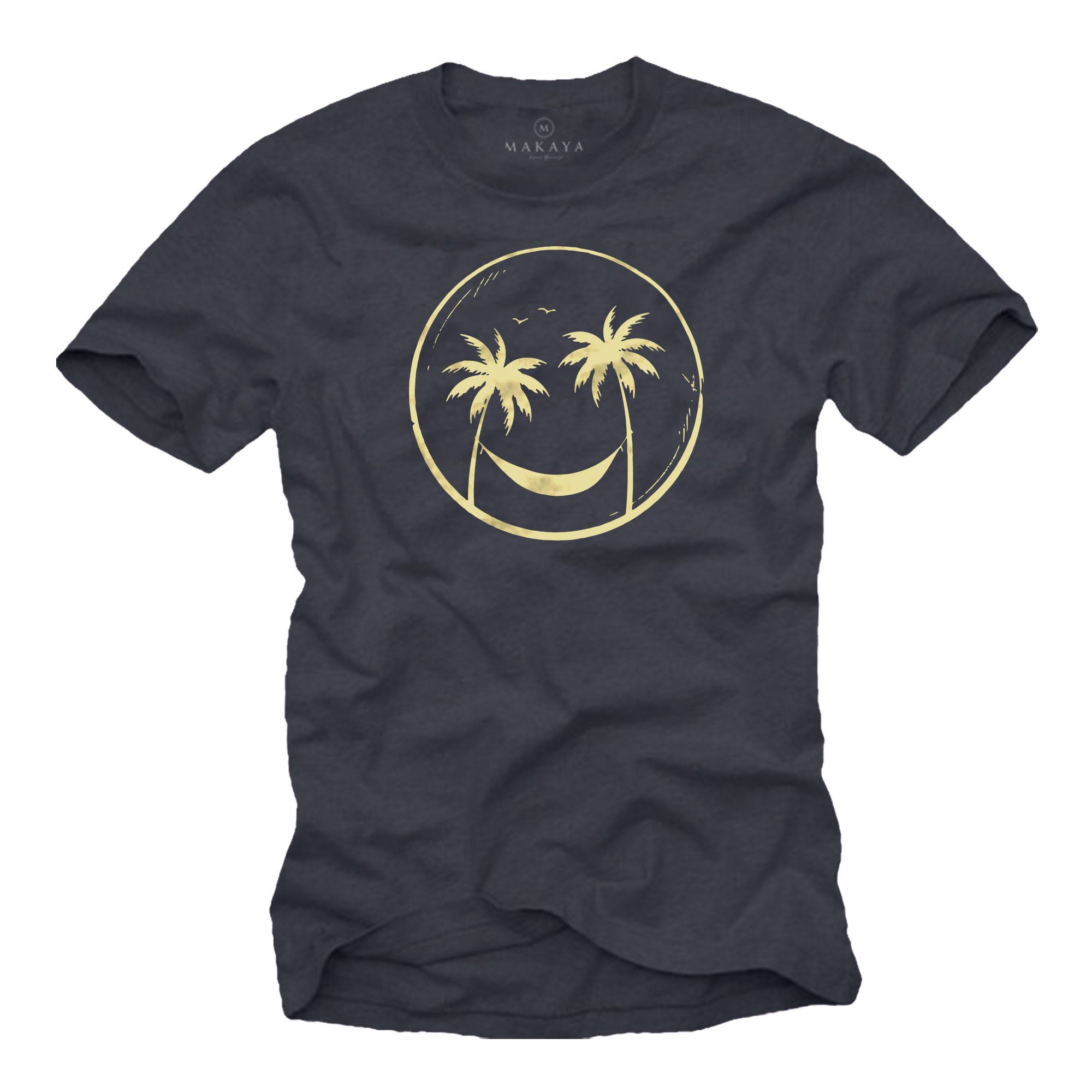 T-Shirt Lustiges Printshirt für Herren – Palmen, Sonne & Strand-Motiv