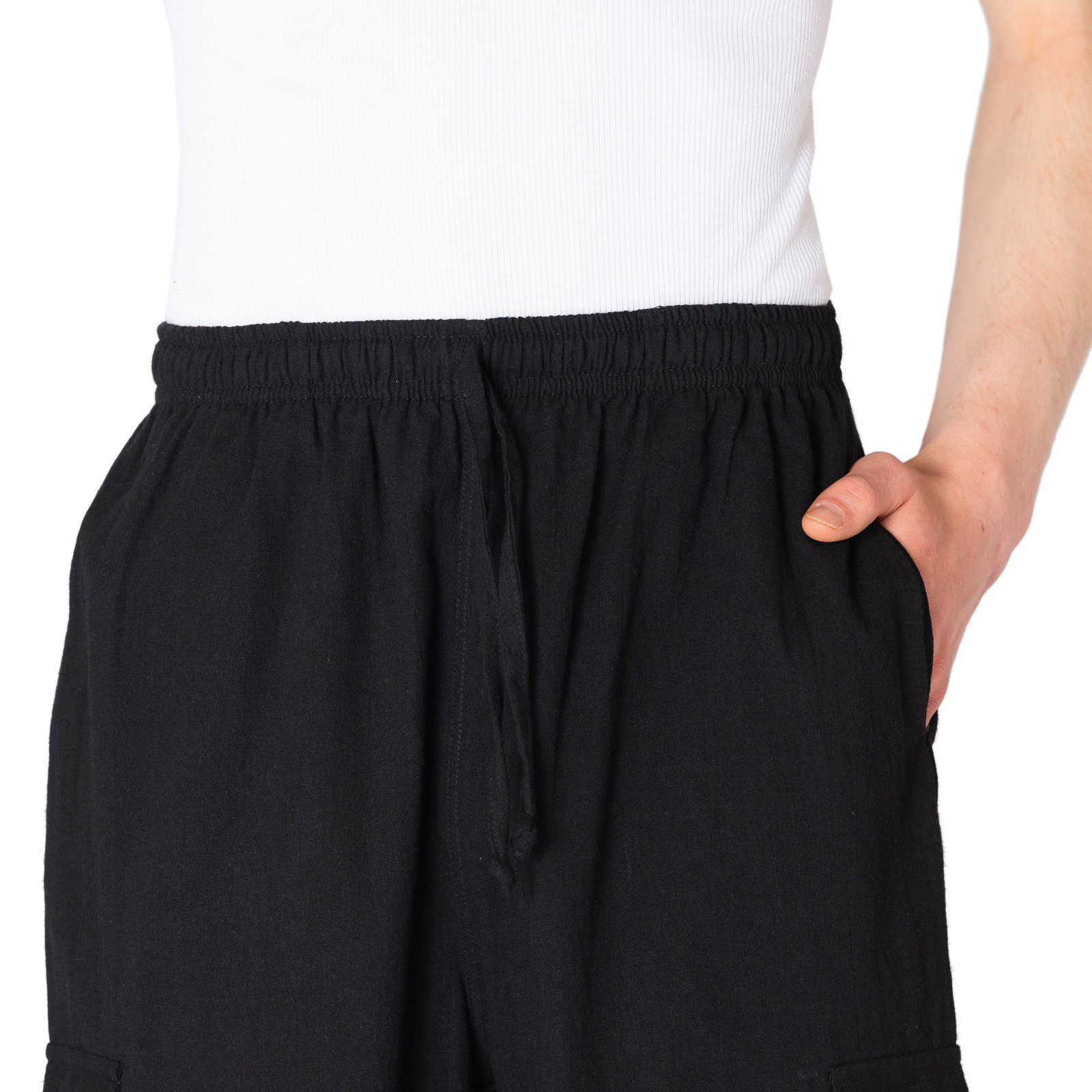 PANASIAM Cargohose Cargo-Hose K bequeme Sommerhose mit 4 Taschen aus 100% Baumwolle Unisex Freizeithose für Damen und Herren Relaxhose Cargohose