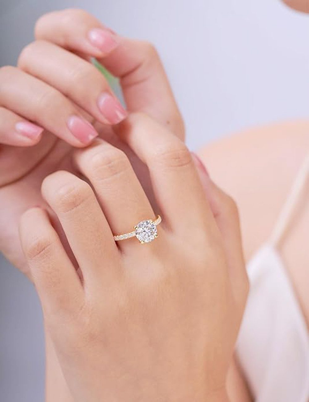 Jumpeak Diamantring 2ct D VS1 3EX,Verlobungsringe frau,Damen geschenk,diamant ringdamen, Lab grown diamant ring,Eheringe,Valentinstag geschenk für sie