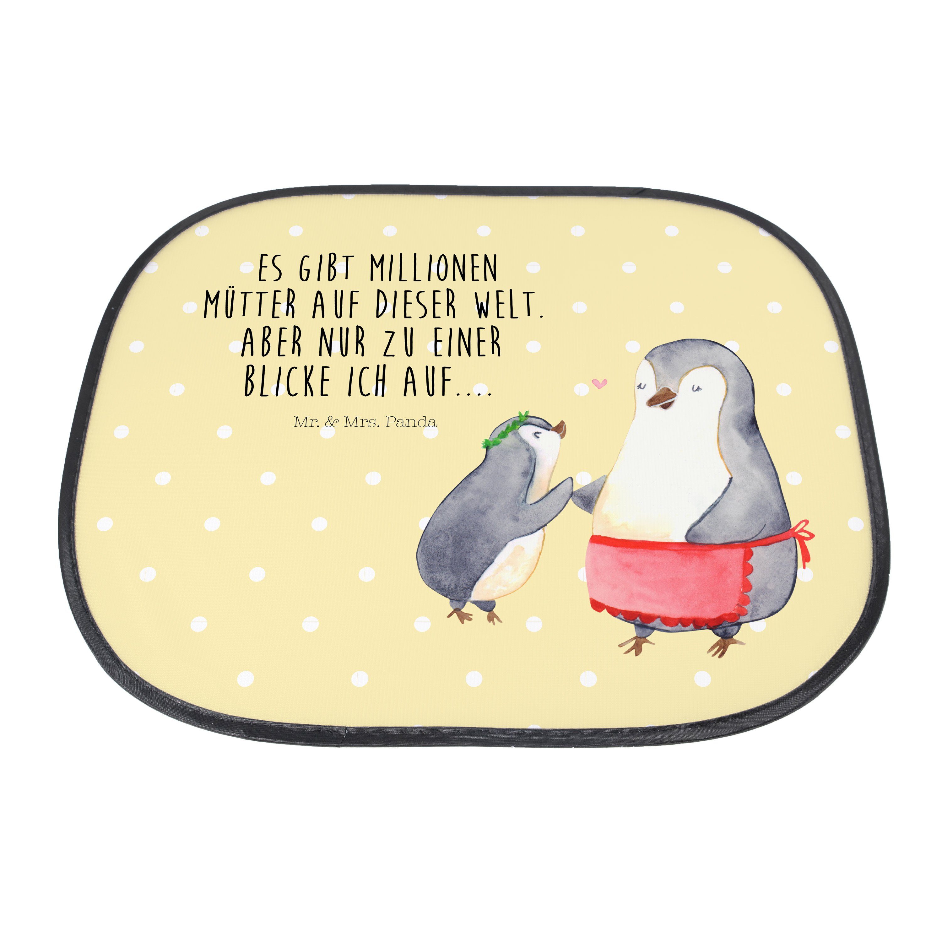 Gelb Mrs. - Pinguin Pastell Danke Mama, Mr. Vaterta, & Panda, mit Papa, Seidenmatt Geschenk, Sonnenschutz Kind -
