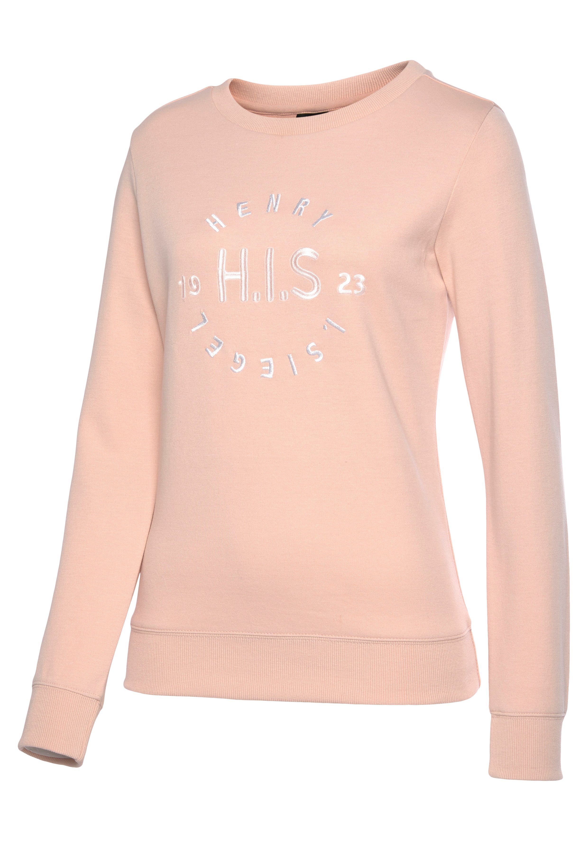 H.I.S Sweatshirt mit großer Logo Stickerei, Loungewear – Bild 4 von 5