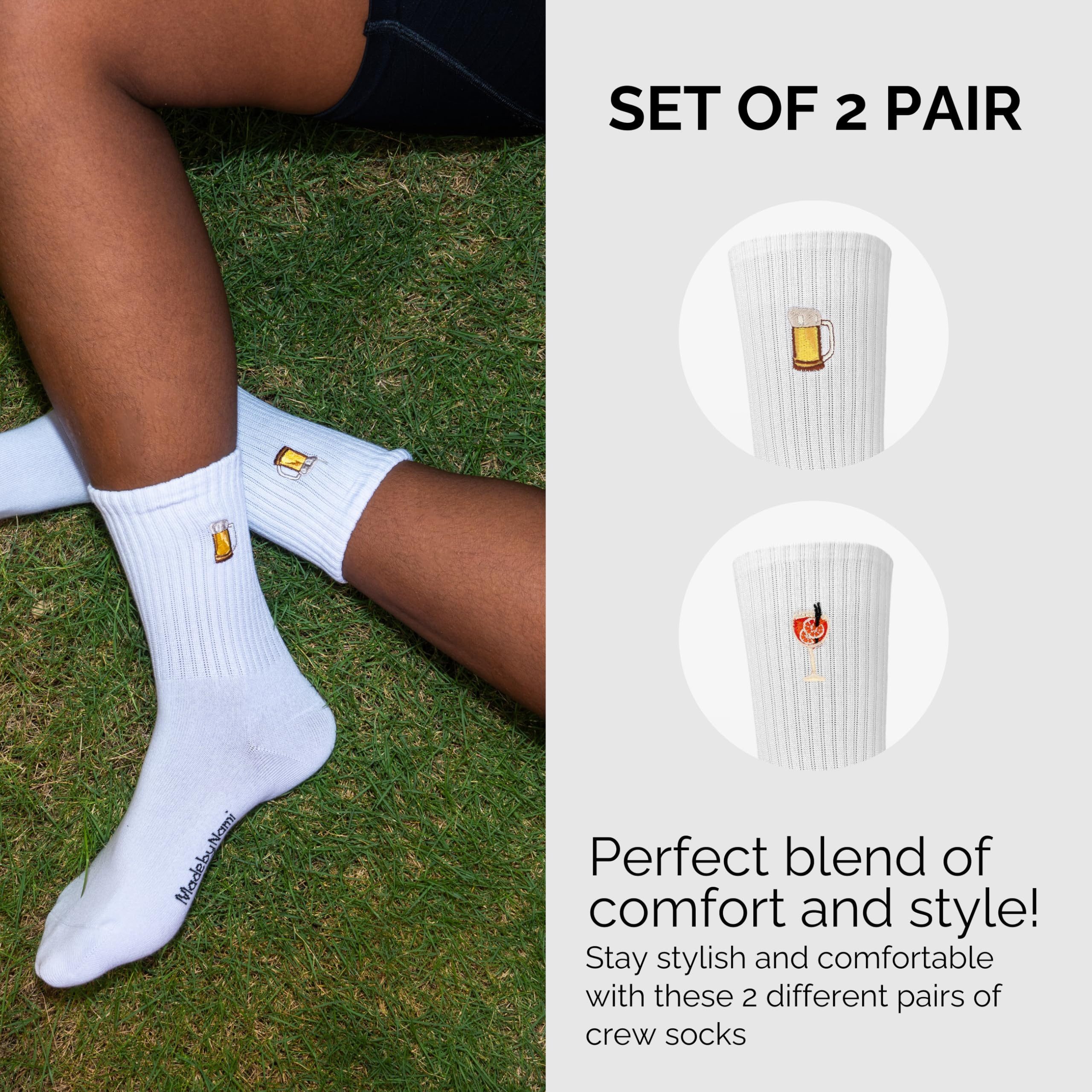 Made by Nami Socken Lustige Socken Damen & Herren mit Motiv Aperol Spritz & Bier (Set, 2 Paar) Festival Accessoires