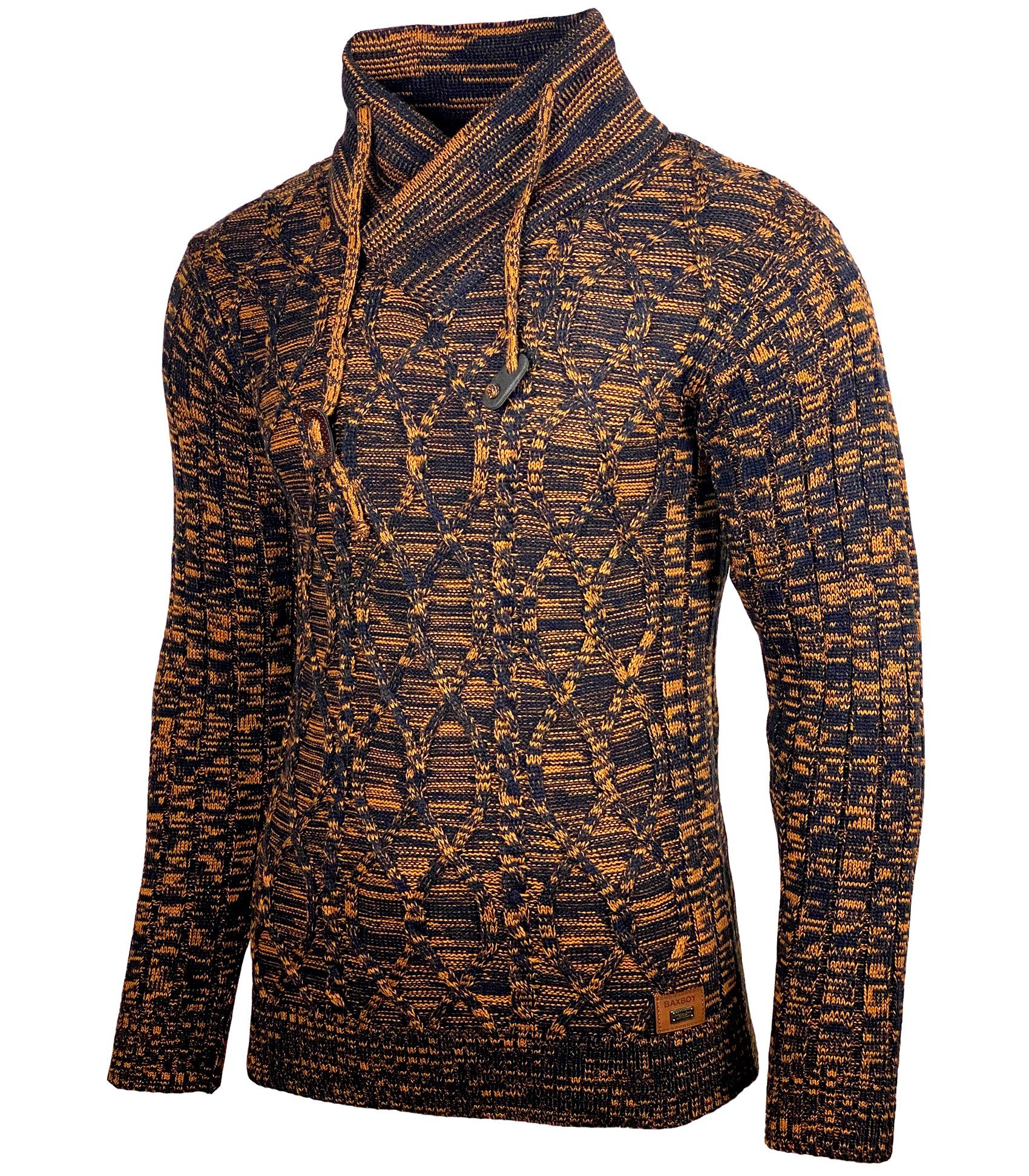 Baxboy Strickpullover Baxboy Herren Meliert Pullover günstig online kaufen