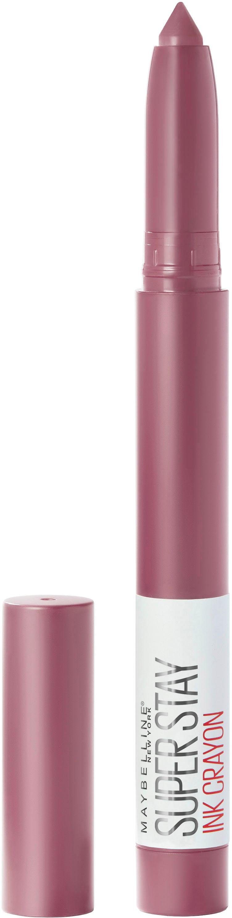 MAYBELLINE NEW YORK Lippenstift SUPER STAY INK CRAYON, matter Lippenstift in klassisch origineller Stiftform