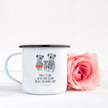 Mr. & Mrs. Panda Dekobecher Koala Familie - Weiß - Geschenk, Metall-Tasse, Familienleben, Muttert (1 St), Design & Funktionalität