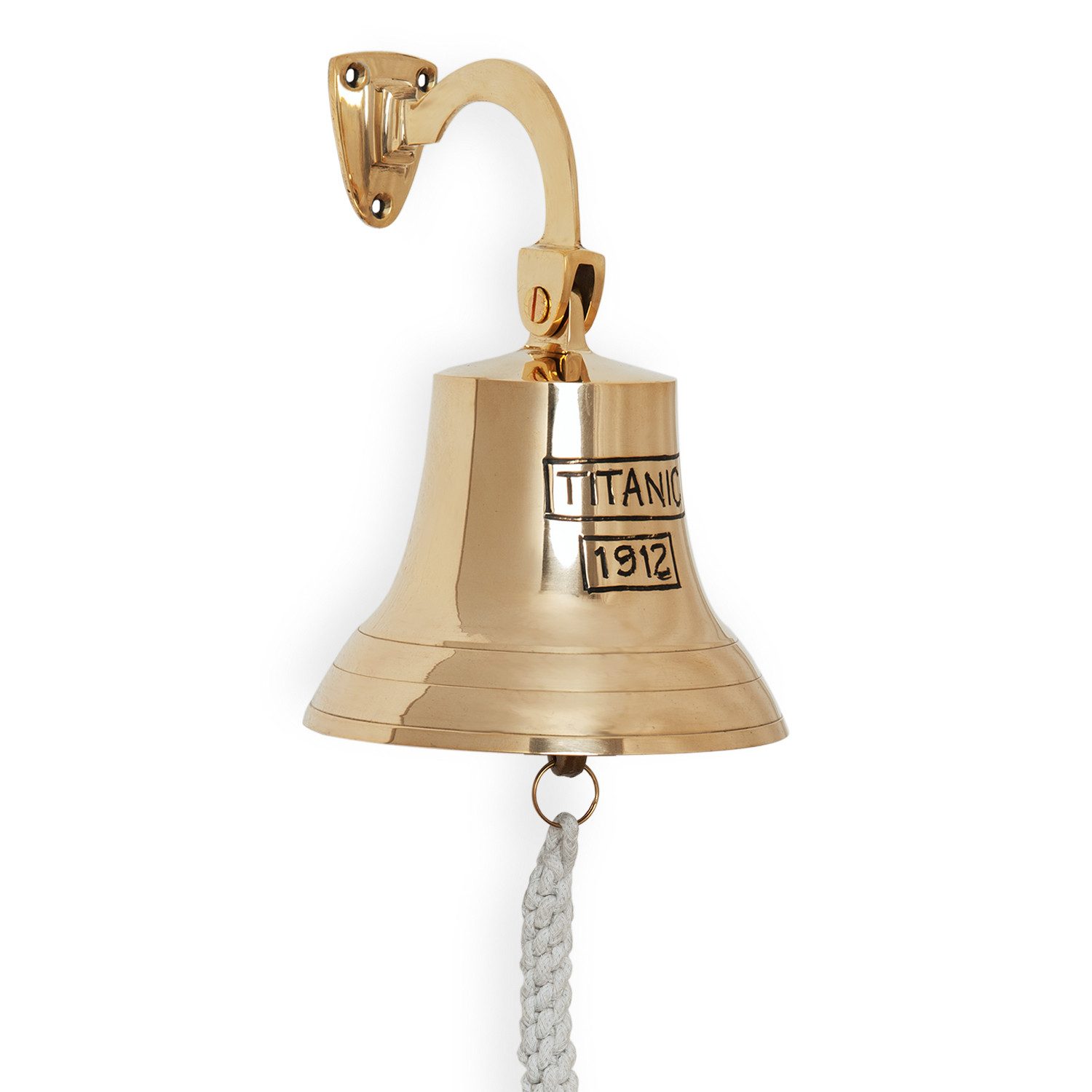 Moritz Glocke Titanic Wandglocke Messing Tür Glocke Schiffsglocke 30 cm incl.Seil, Bronzefiguren Bronze Skulptur Figur Kunstwerk Dekoration Statue