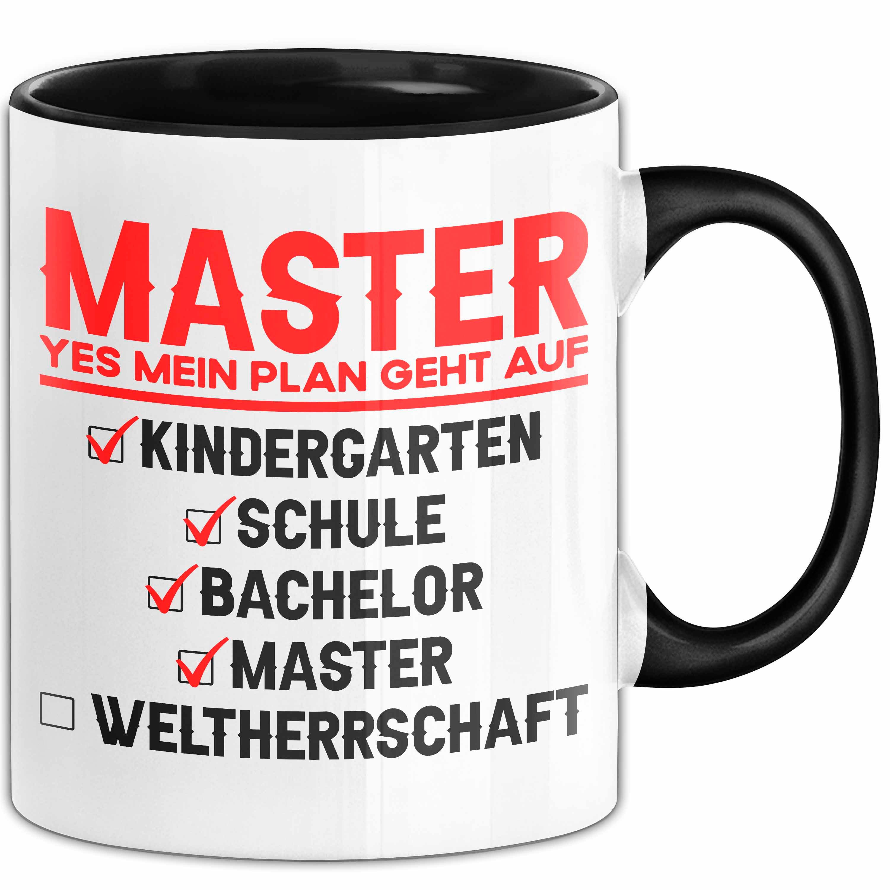Trendation Tasse Master Absolvent Abschluss Tasse Geschenk Lustige Geschenkidee Spruc