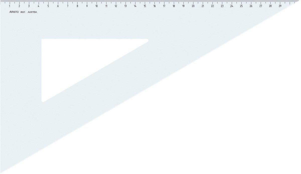 ARISTO Geodreieck Dreieck 60 Grad Acryl 360mm transparent