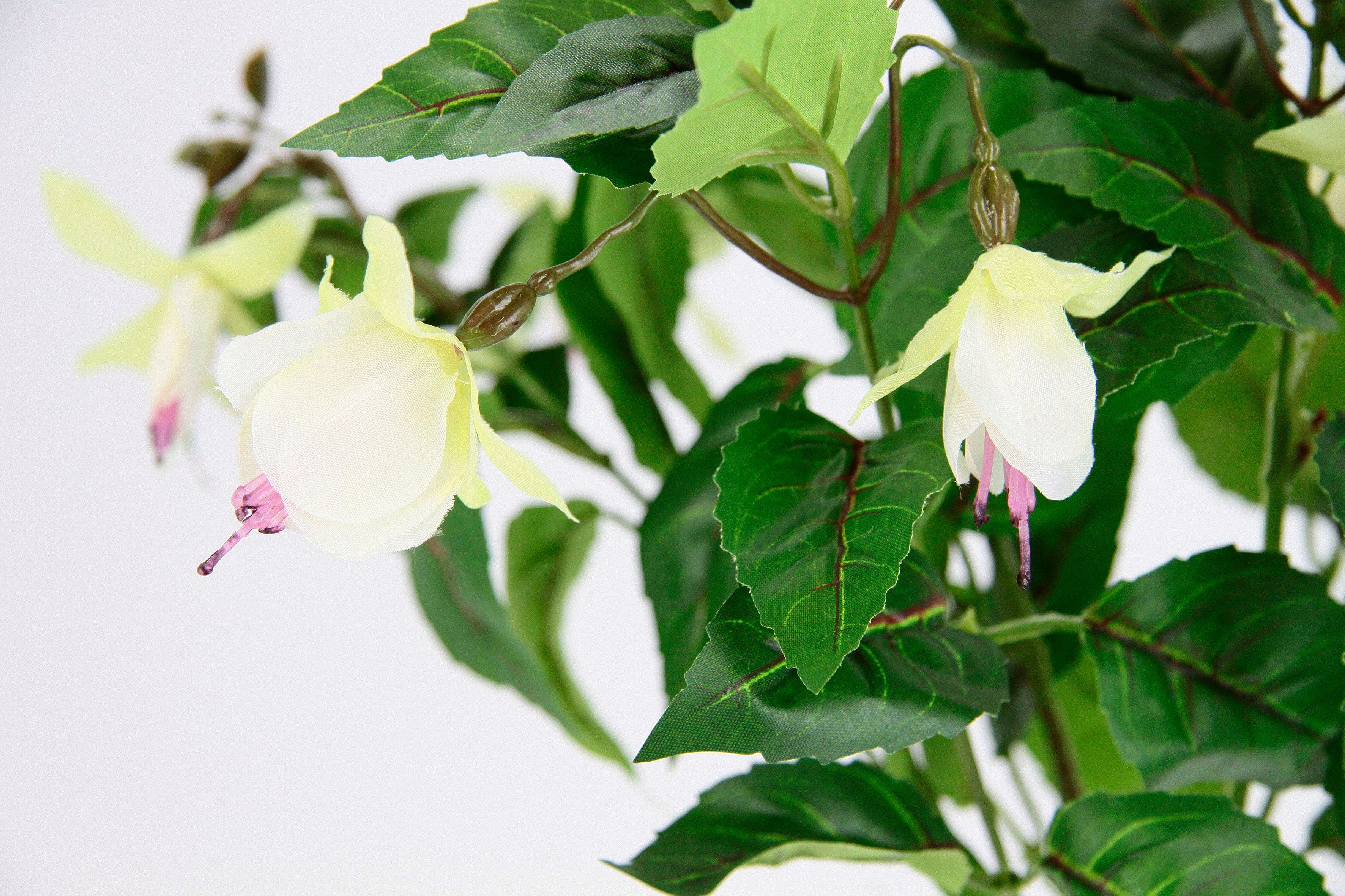 Kunstblume Fuchsien, I.GE.A., Höhe 30 cm, Im Topf Zimmerpflanze Deko Doppelblütenblätter Topfpflanze Hybrid Hort