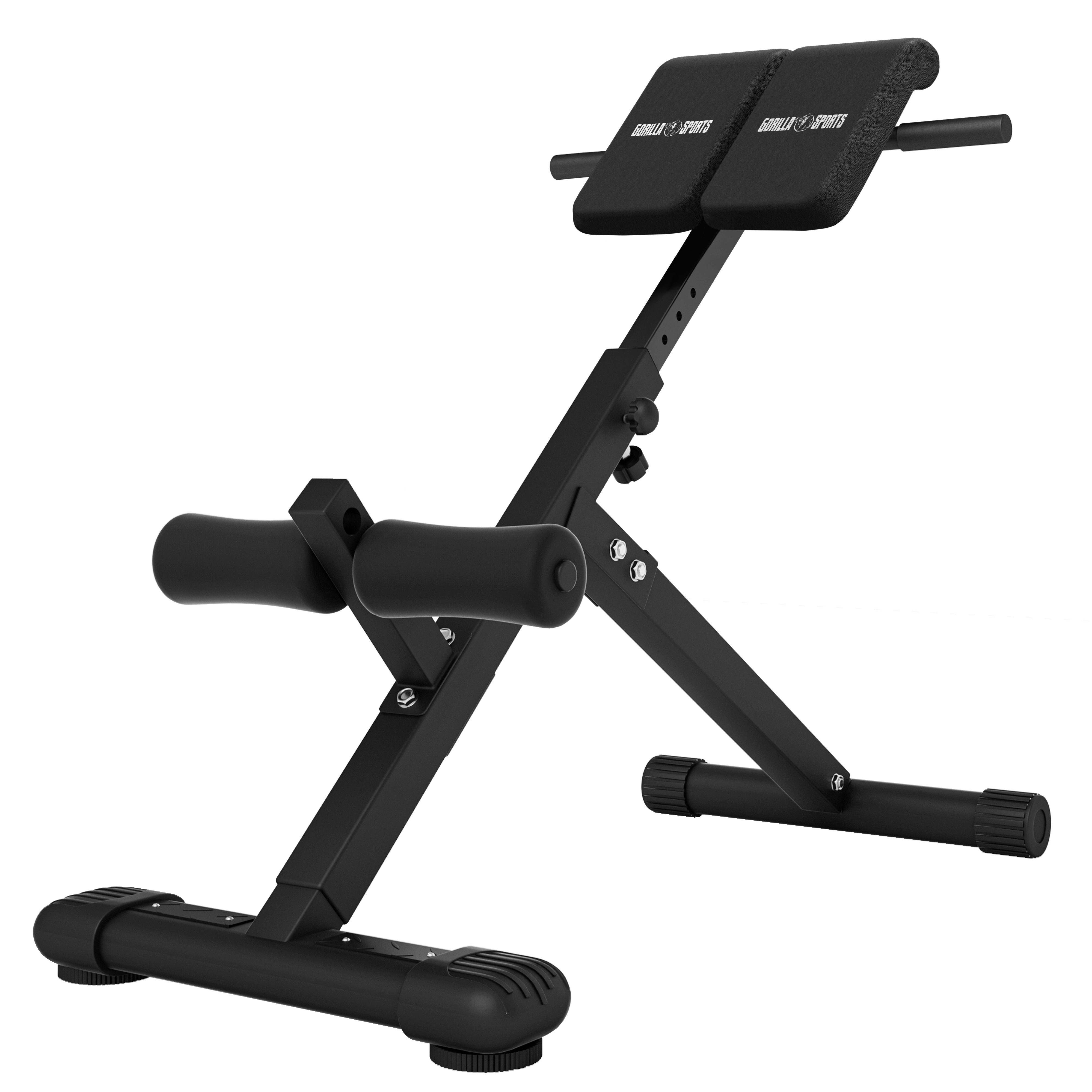 Rückentrainer Bauchtrainer Rückenstrecker Hyperextension Fitness - Schwarz und Weiß