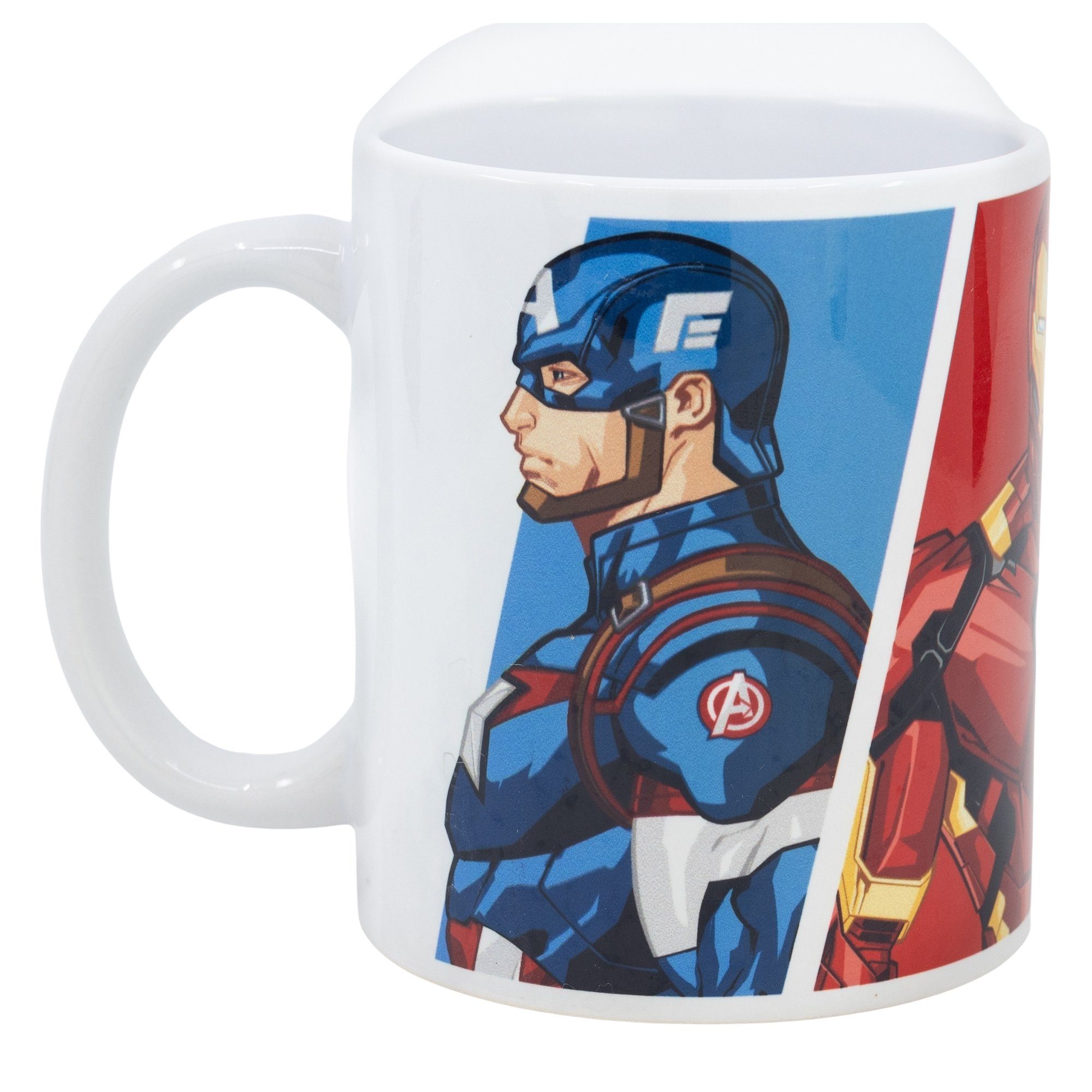 MARVEL Tasse Marvel Avengers Kaffeetasse Teetasse Geschenkidee 330 ml, Keramik