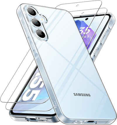 MSM Handyhülle Hülle + 2X Schutzglas für Samsung Galaxy A55 5G Panzerfolie Full