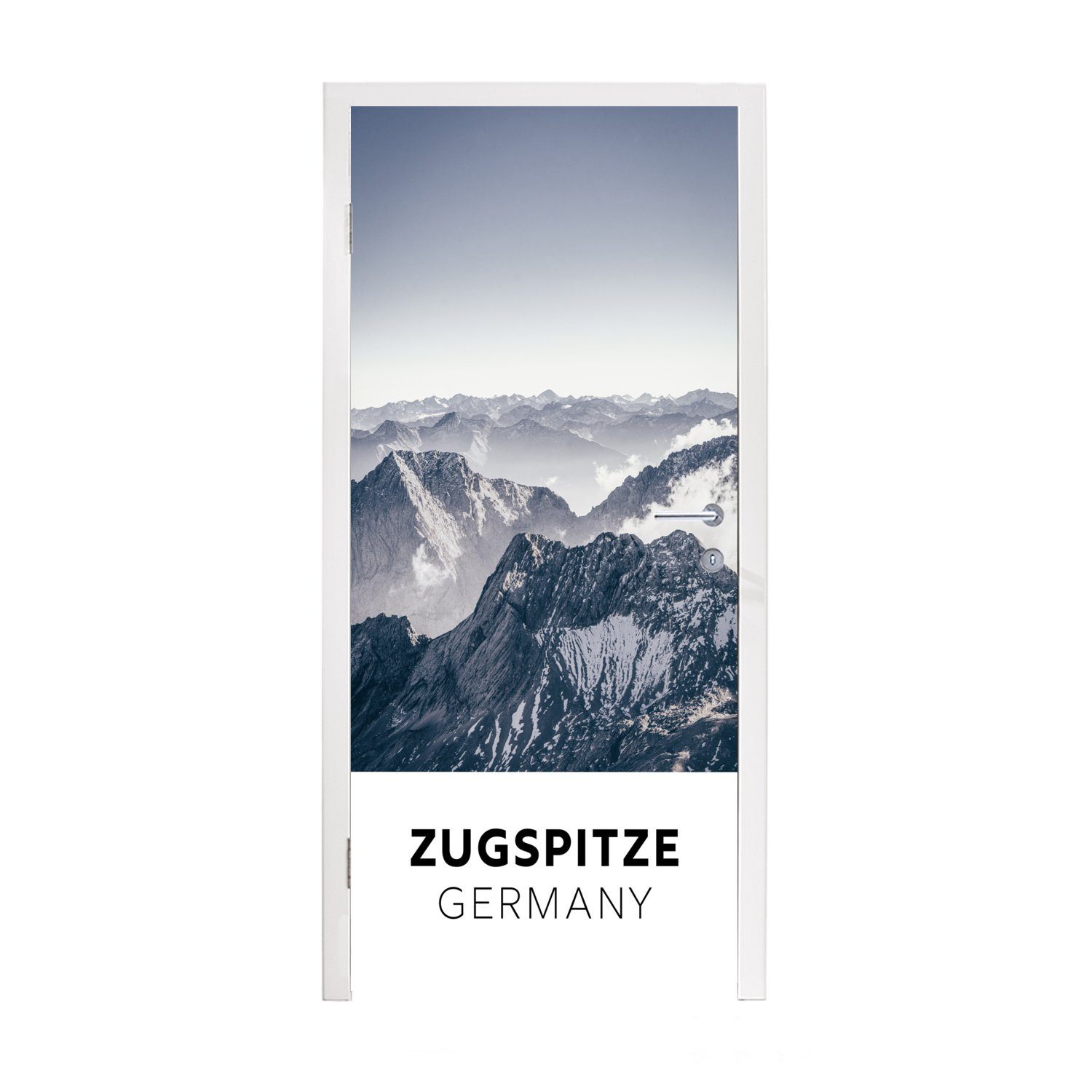 MuchoWow Türtapete Deutschland - Berge - Wolken, Matt, bedruckt, (1 St), Fototapete für Tür, Türaufkleber, 75x205 cm