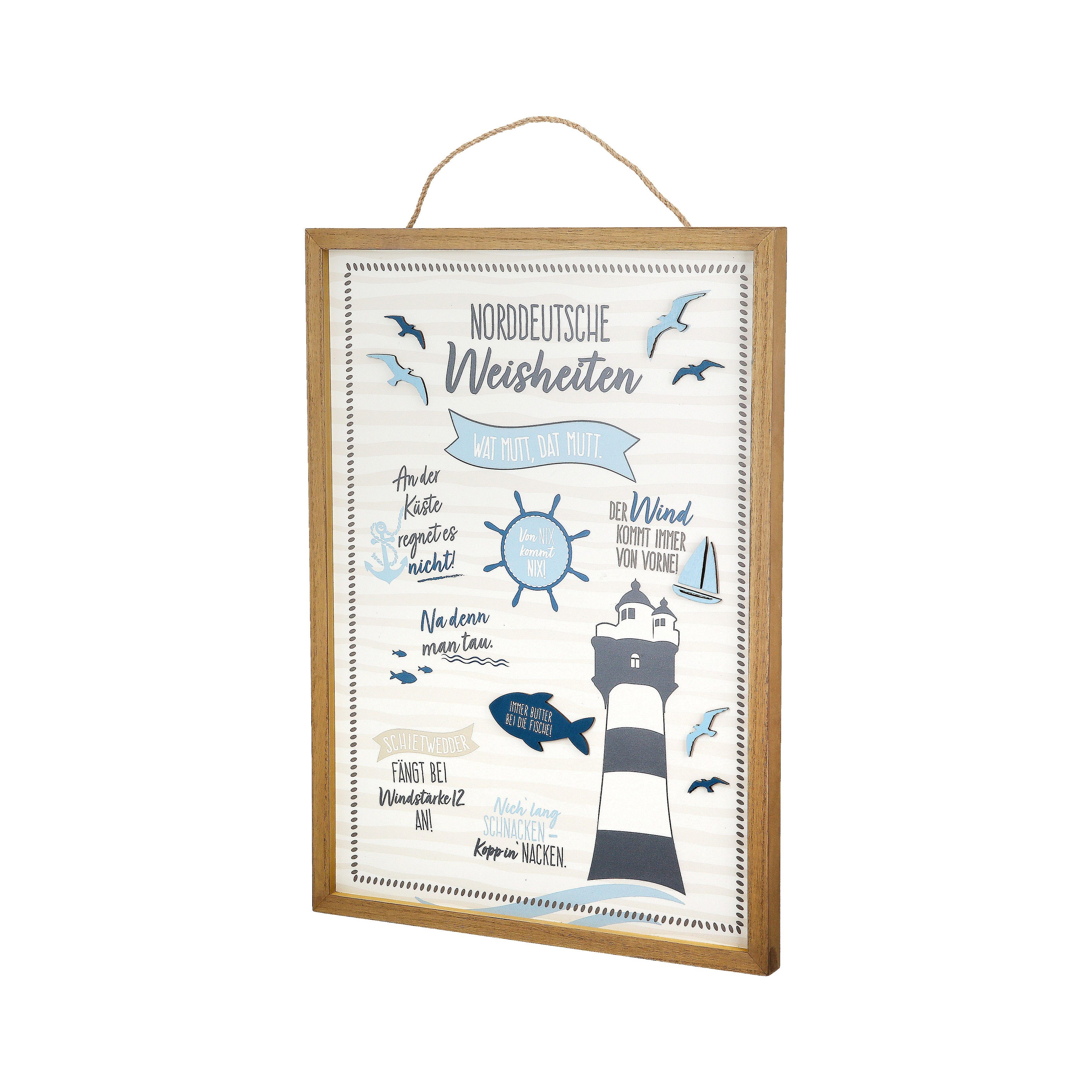 GILDE Bild Bild rechteckig Norddeutsche Weisheiten von Gilde - ideales Geschenk a