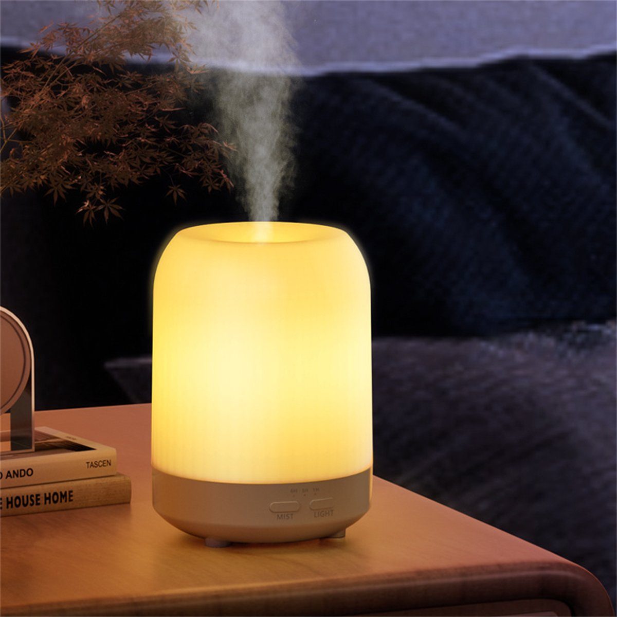 TUABUR Weiß Diffuser USB-Plug-in-Nachtlicht-Luftbefeuchter Aromatherapiegerät,