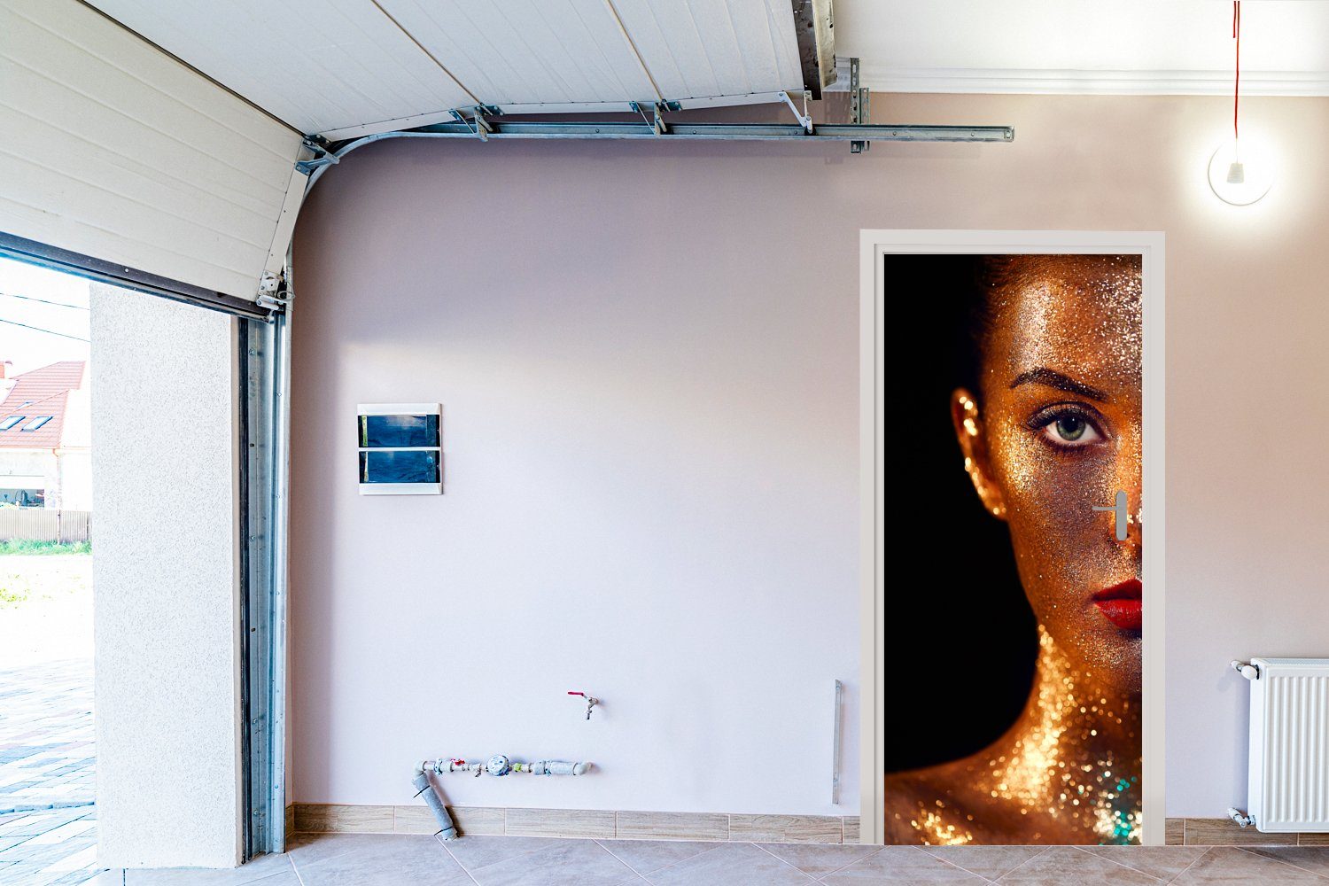 MuchoWow Türtapete Make-up - Gold - günstig online kaufen