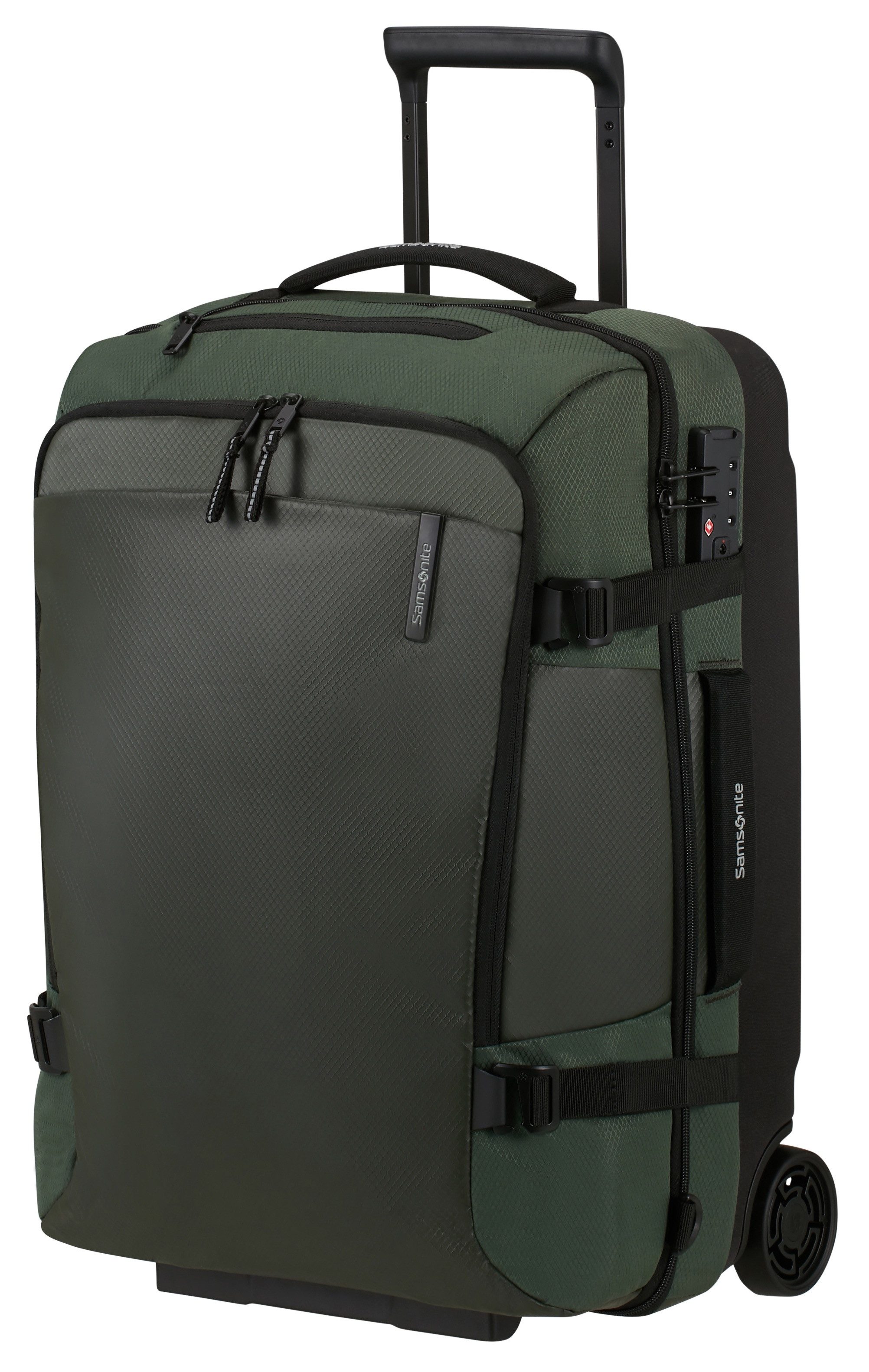 Samsonite Reisetasche ARMOX, 55 cm, Duffle mit Rollen TSA-Schloss Packgurte Trolley-Gestänge