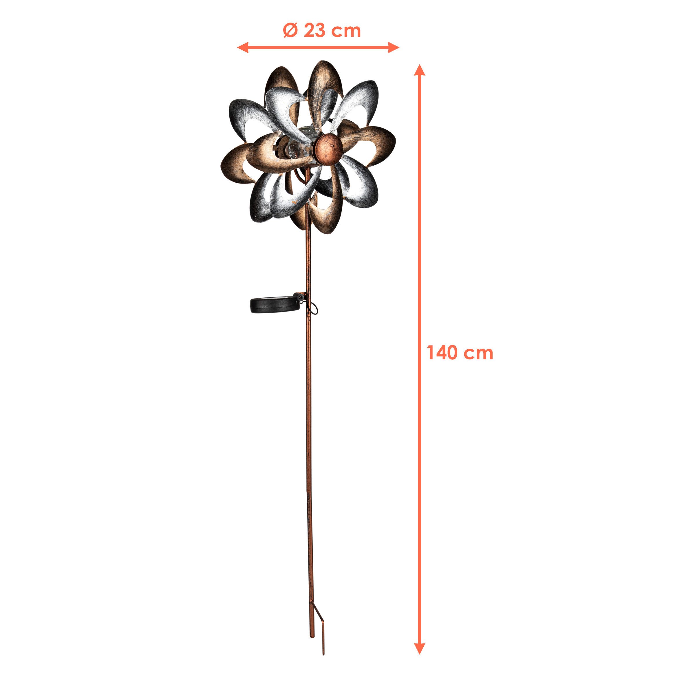 Spetebo Deko-Windrad Metall Doppel Windrad mit günstig online kaufen
