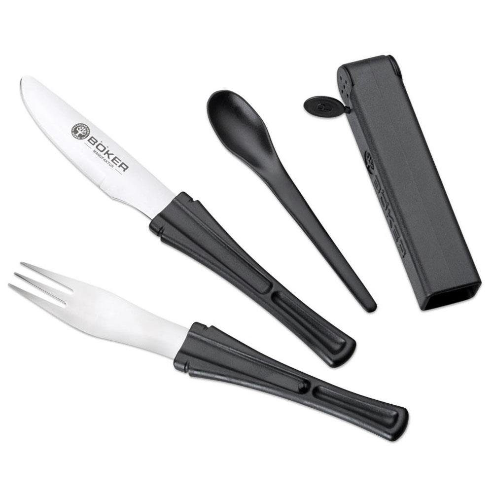 Böker Manufaktur Solingen Grillbesteck-Set Snac Pac Black - Campingbesteck 03BO800, (nein, 1 tlg)