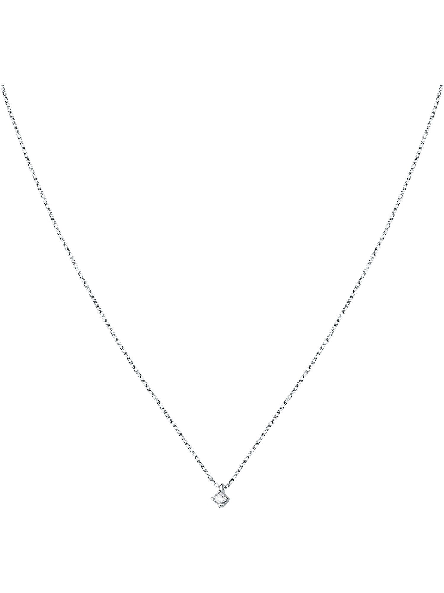 CHRIST Collier CHRIST Damen-Kette 375er Weißgold 1 Diamant