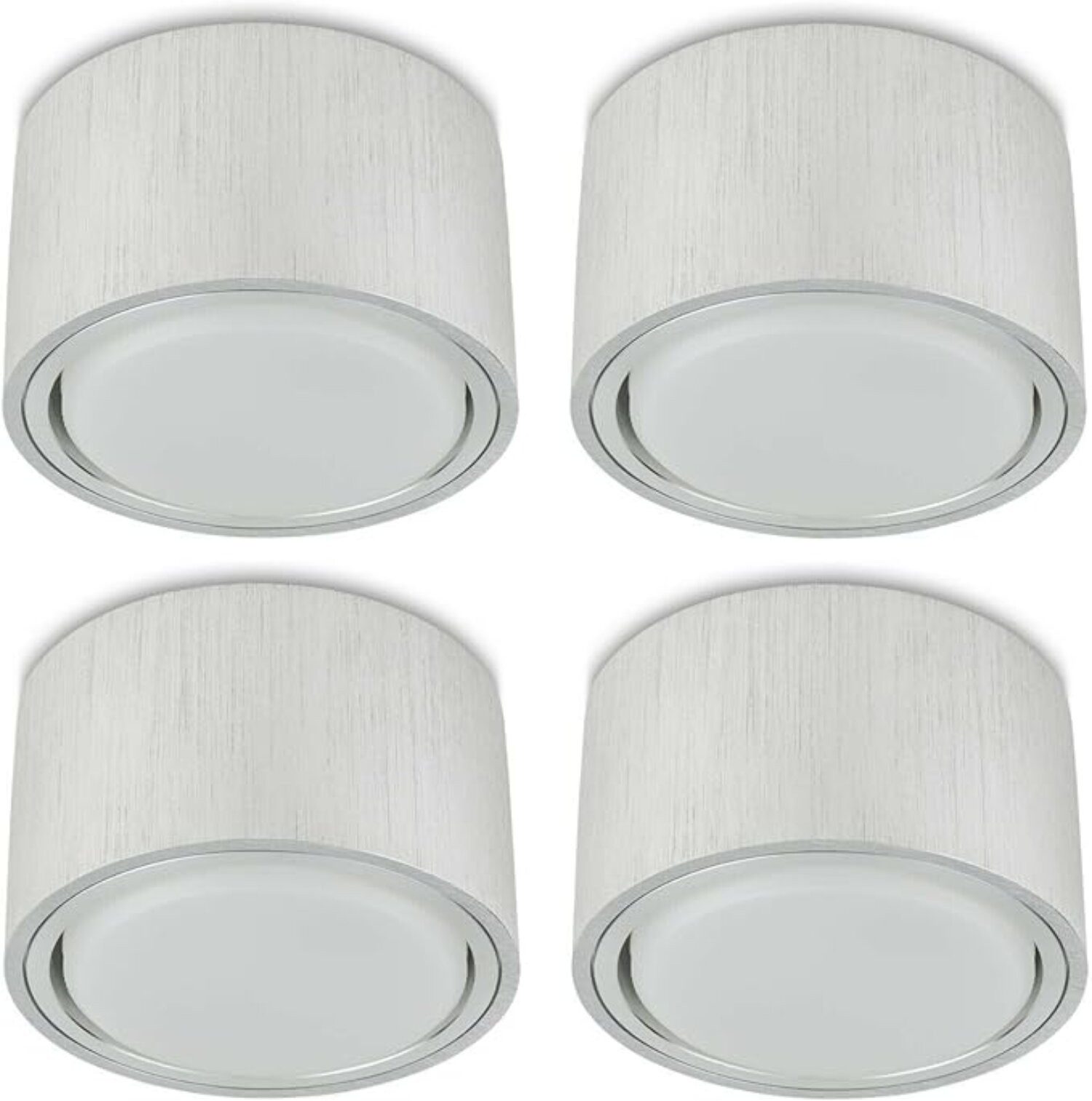 Sweet LED LED Накладной прожектор 4er Set flach GX53 Spot 8,2W Aluminium 750lm Deckenleuchte, LED wechselbar, neutralweiß, LED Deckenlampe, Deckenstrahler, Прожекторы