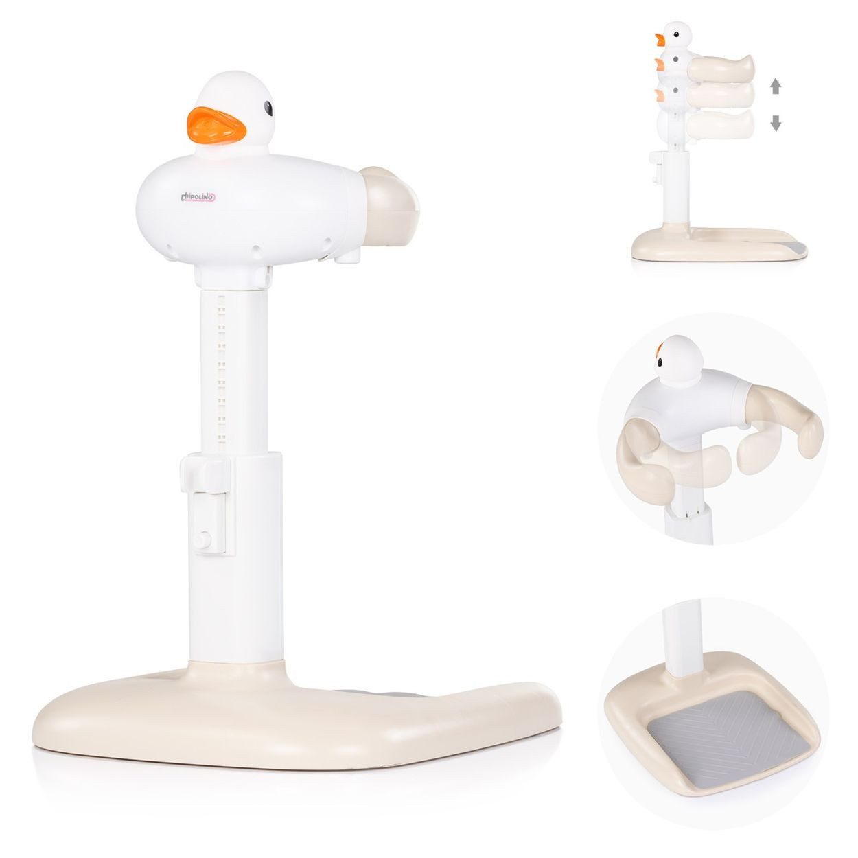 Chipolino Babybadewanne Kinderduschständer Duschhilfe, Duck höhenverstellbar Standfuß ab 1 Jahr