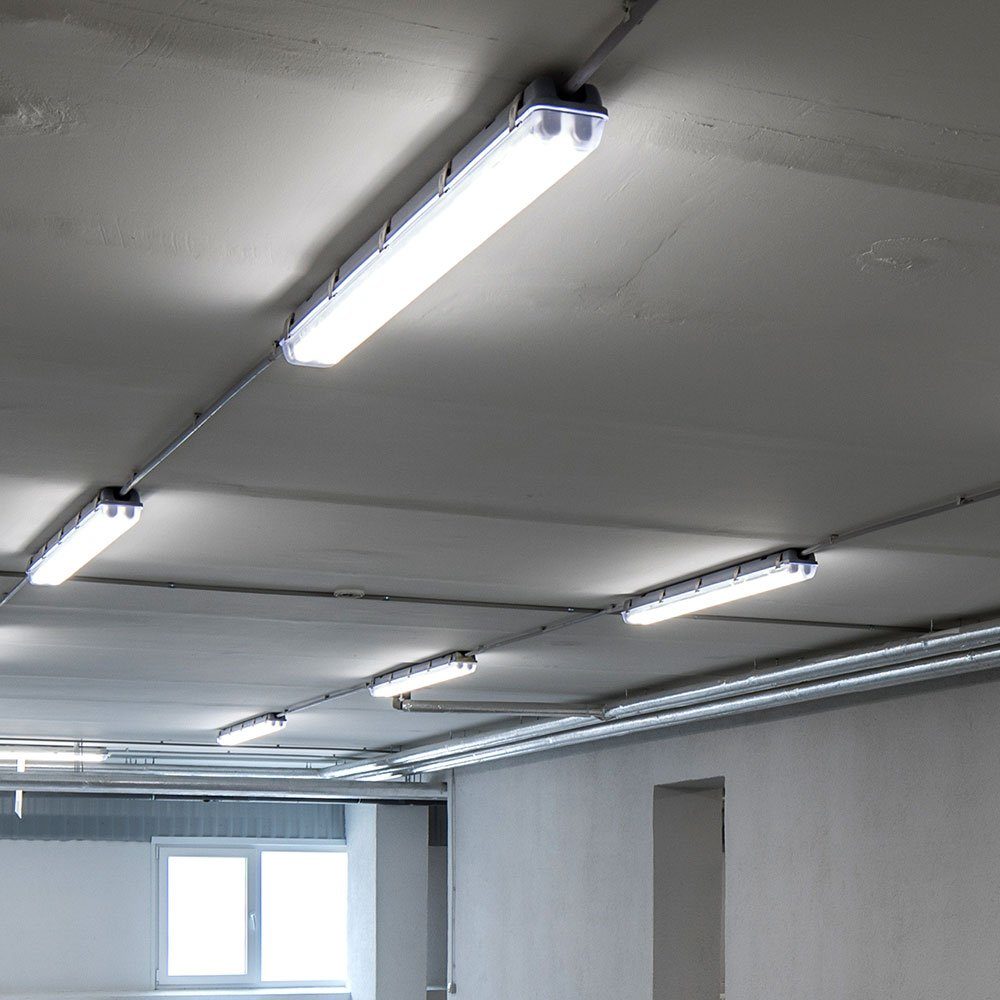 Garagenlampe LED-Leuchtmittel Deckenleuchte fest Feuchtraumwannenleuchte LED Deckenleuchte, Feuchtraum verbaut, LED etc-shop LED