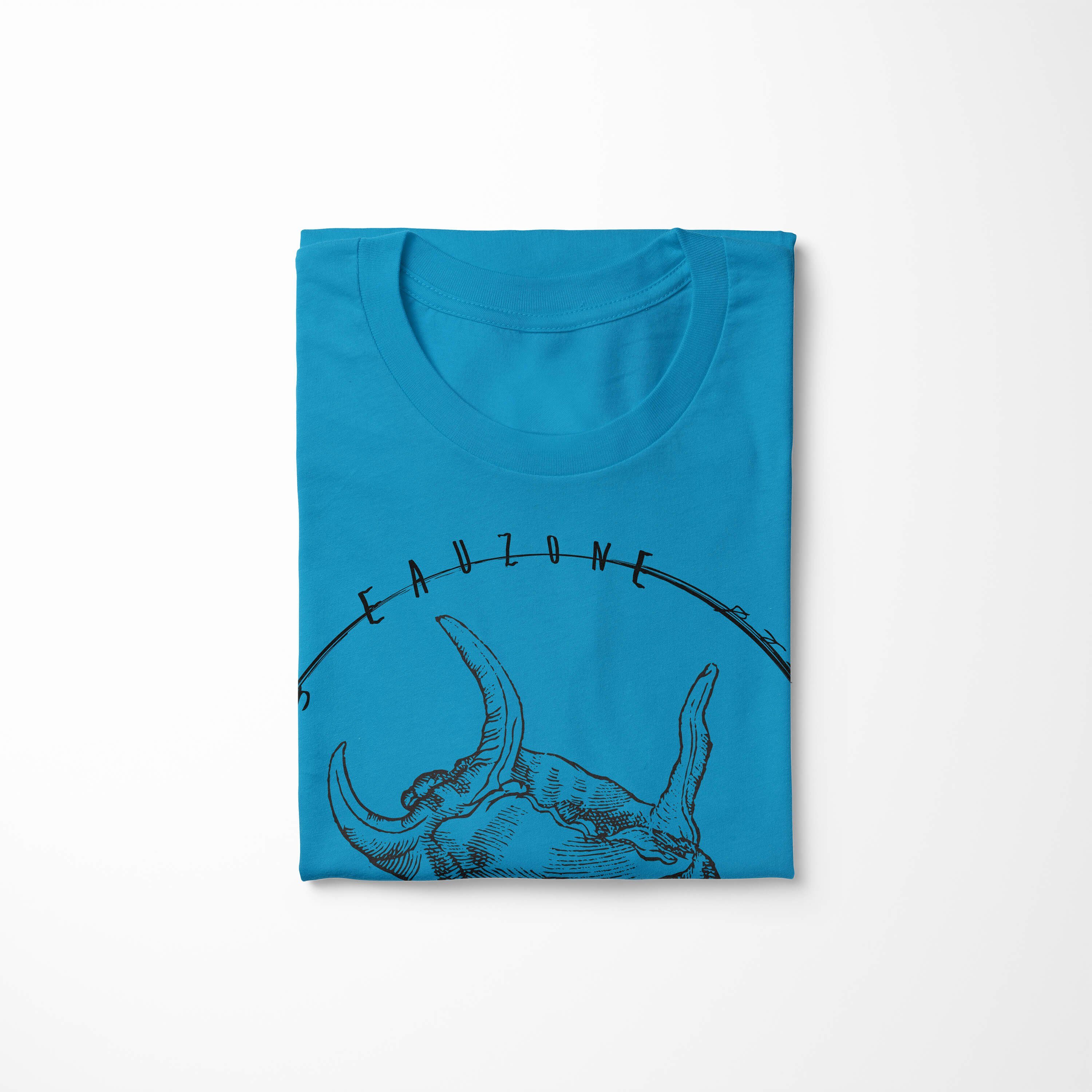 sportlicher / Art T-Shirt Creatures, Serie: Atoll feine Struktur Sea Fische 050 - Tiefsee T-Shirt Schnitt und Sea Sinus