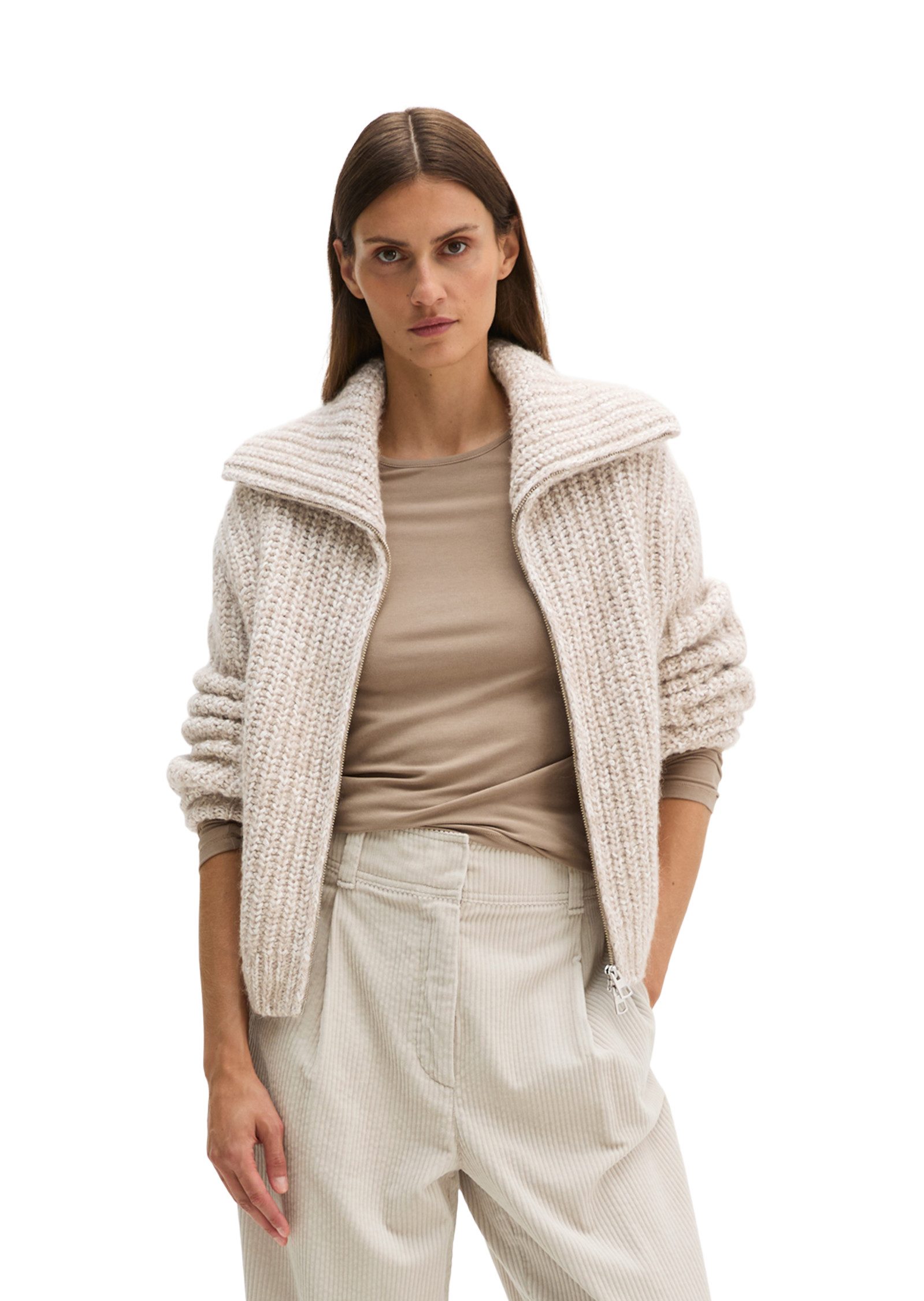 Marc O'Polo Cardigan relaxed aus weichem Bio-Baumwolle-Alpakawolle-Mix