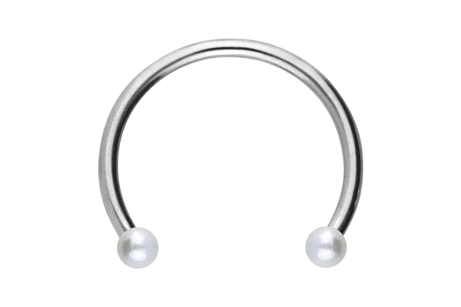 Nasenpiercing Chirurgenstahl Hufeisenring SYNTHETISCHE PERLEN