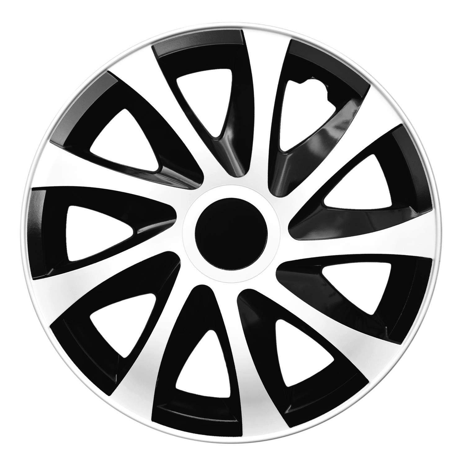 NRM Radkappe DRACO 14 Zoll in Weiß, 14 in Zoll, (4-St) Radzierblenden für Stahlfelgen Radkappen Satz 4er Set 14"