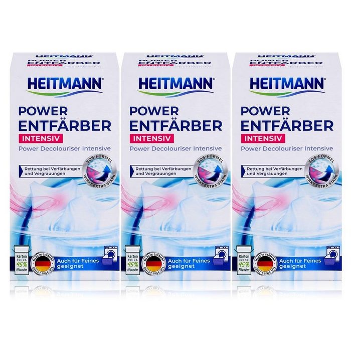 HEITMANN Heitmann Power Entfärber Intensiv 250g (3er Pack) Spezialwaschmittel